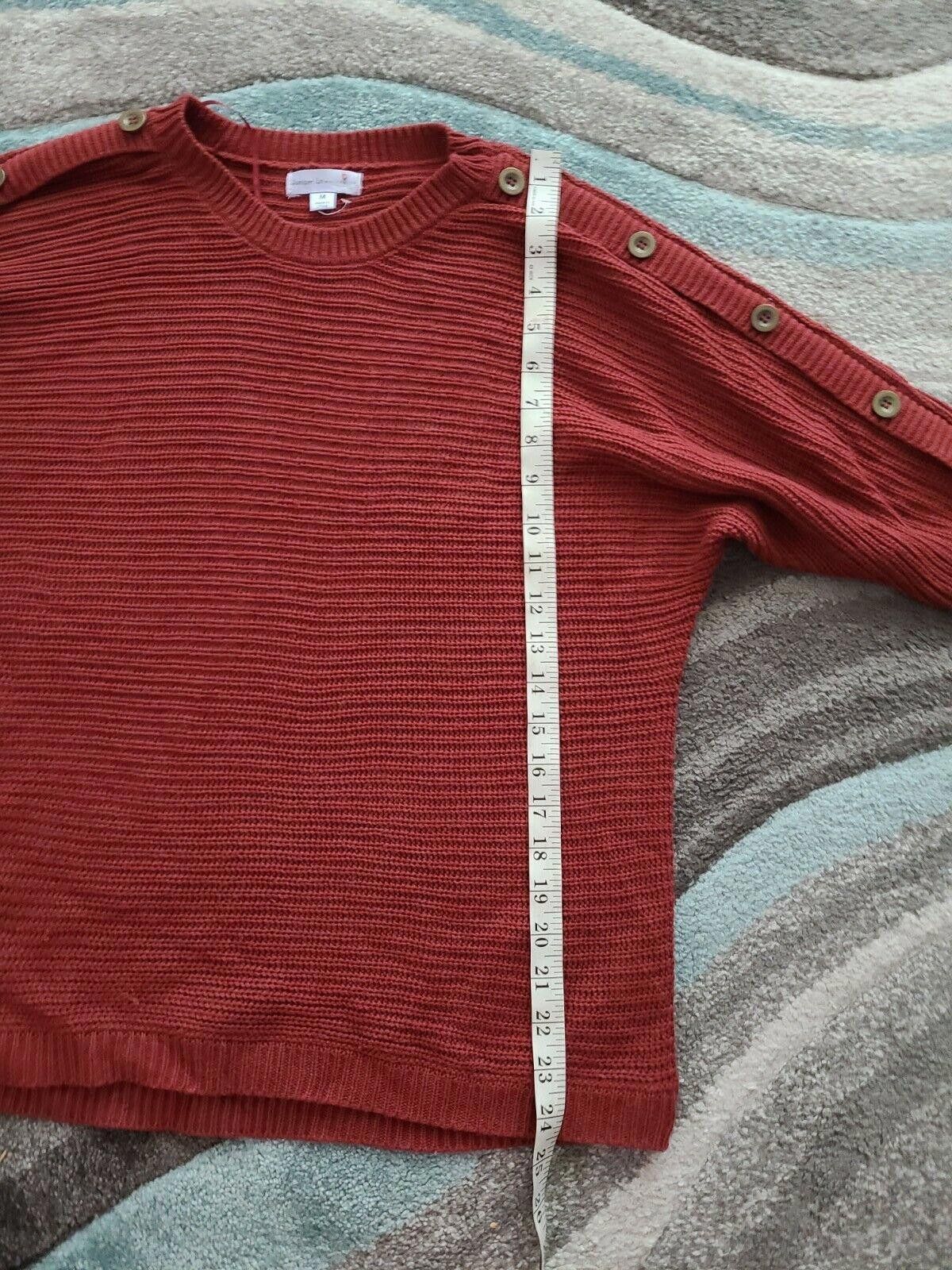 Designer Juniper Ln Maternity Sweater medium Rust Maroon Buttons 3/4 Size M / US 6-8 / IT 42-44 - 5 Thumbnail