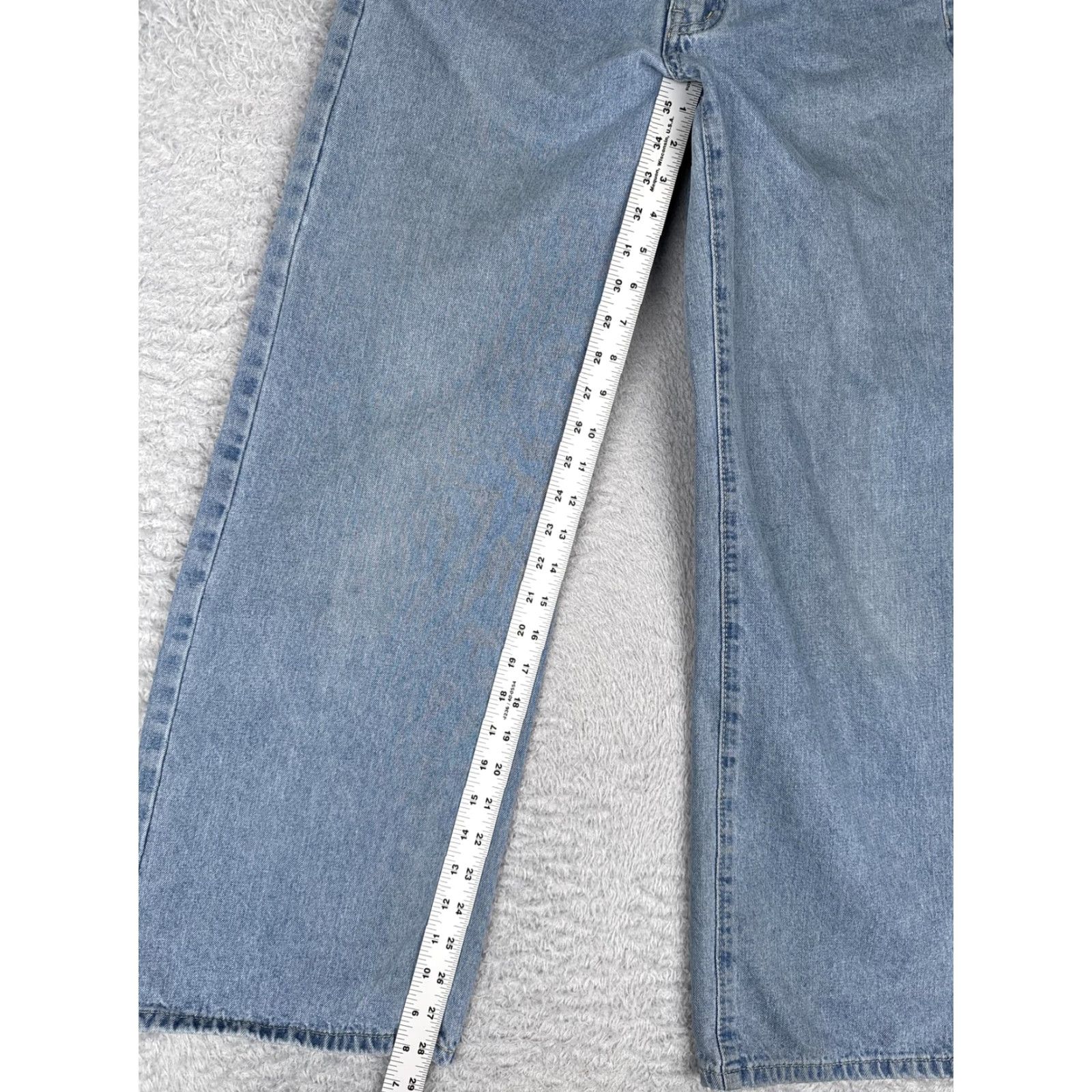 Shein Shein Jeans Women 4 Blue Mod Rise Wide Leg Light Wash Relaxed Denim Cotton 26x29 Size 27" / US 4 / IT 40 - 7 Thumbnail