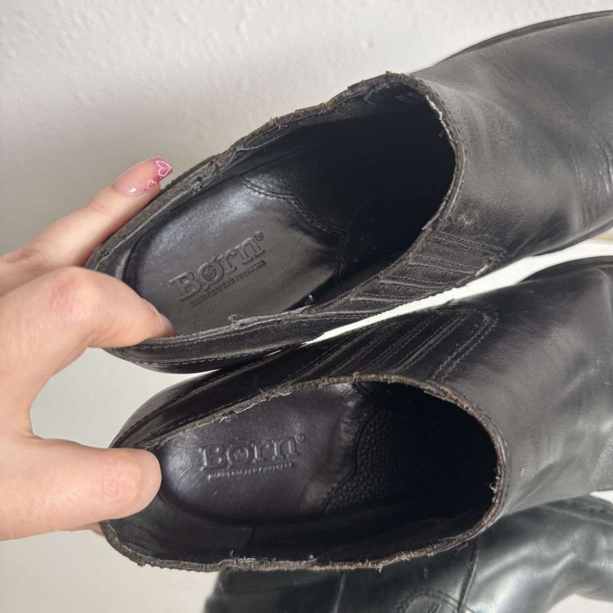 Born BORN Black Leather Western Breckin Low Ankle Slip On Boots Size US 8 / IT 38 - 10 Thumbnail
