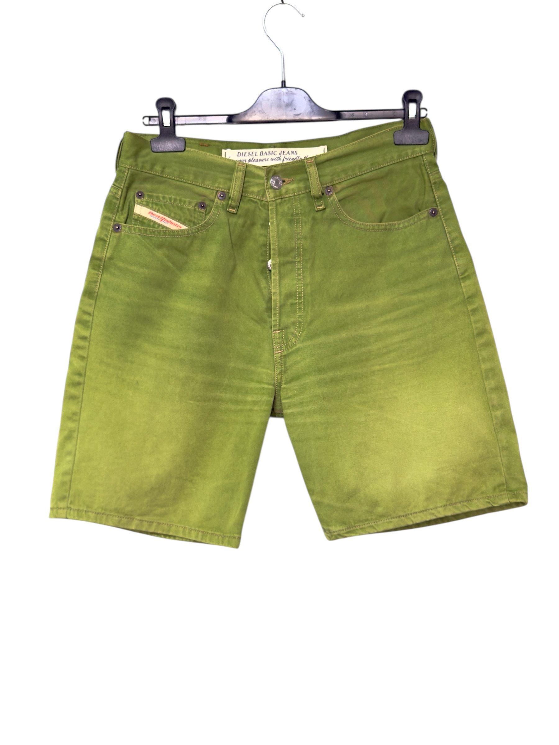 Diesel Vintage Diesel italy shorts denim jeans green Size US 29 - 1 Thumbnail