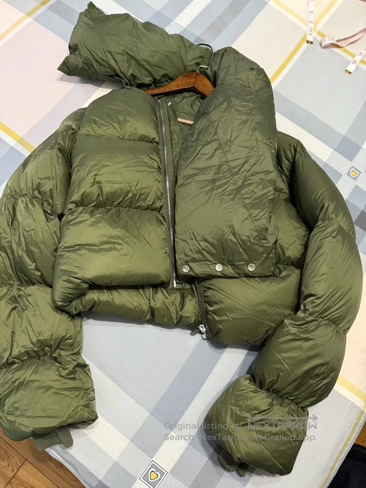 Rick Owens Rick Owens FW22 Green Scarf Down Jacket. Size US M / EU 48-50 / 2 - 1 Thumbnail