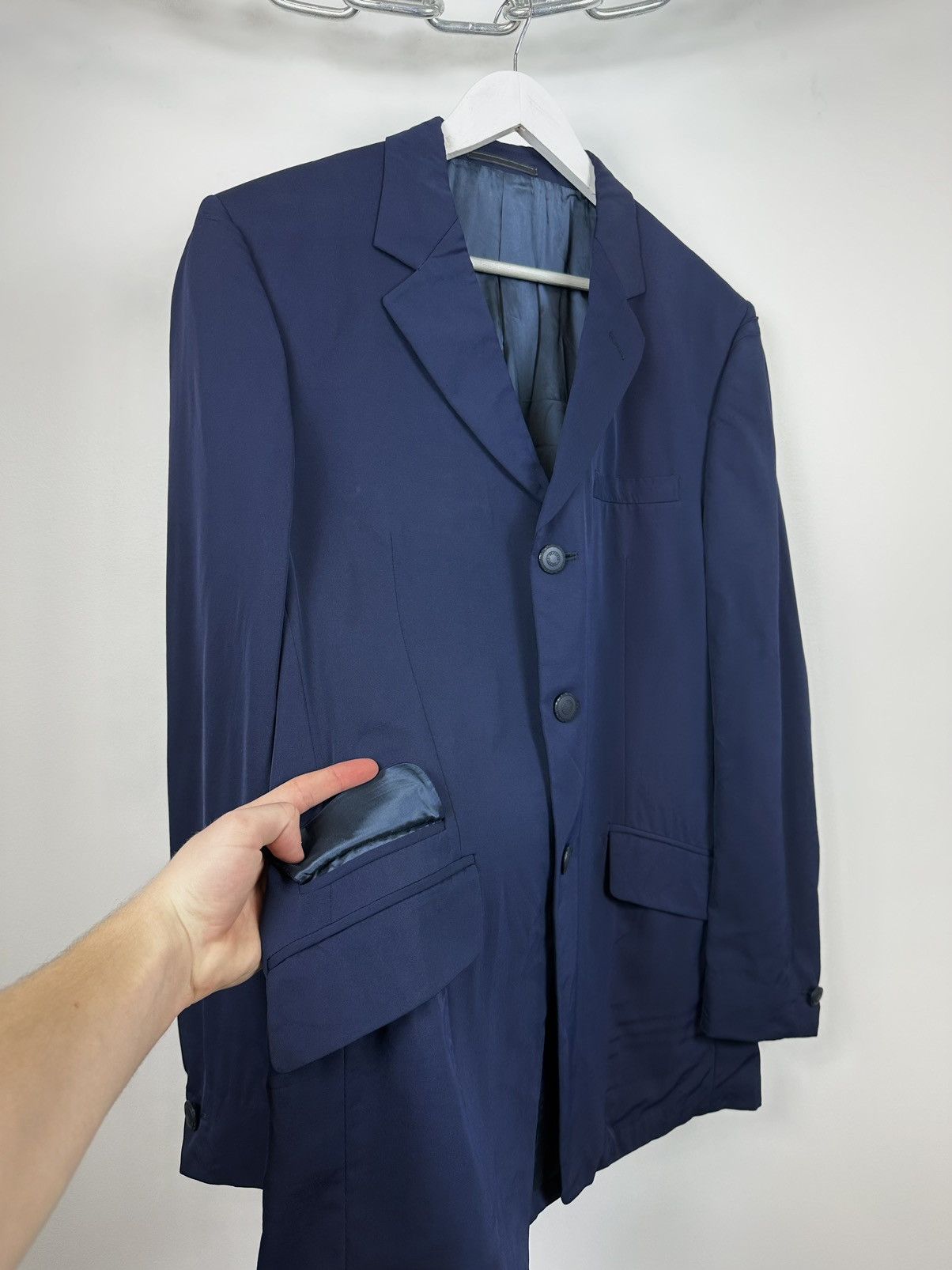 Versace Vintage Versace 3-Button Formal Designer Luxury Wool Blazer Size 40R - 6 Thumbnail