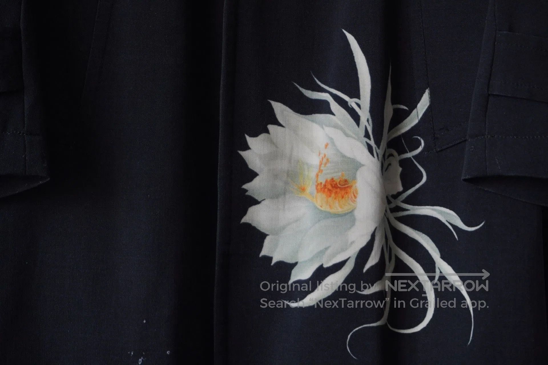 Yohji Yamamoto Yohji Yamamoto Black Coat with Floral Design. Size S / US 4 / IT 40 - 5 Thumbnail