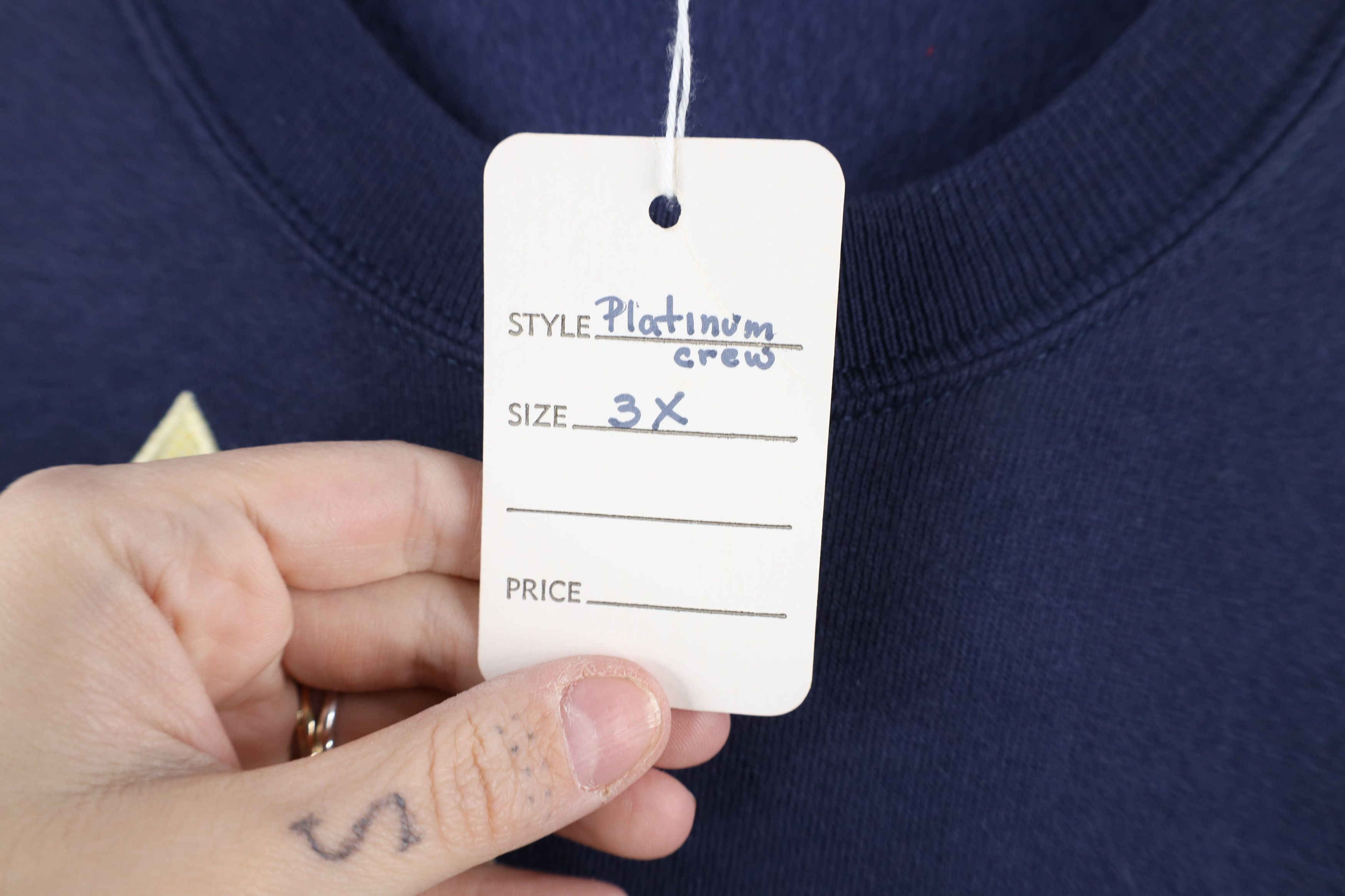 Vintage Deadstock Vintage 90s Streetwear School Patch Sweatshirt USA Size 3XL / US 20-22 - 7 Thumbnail