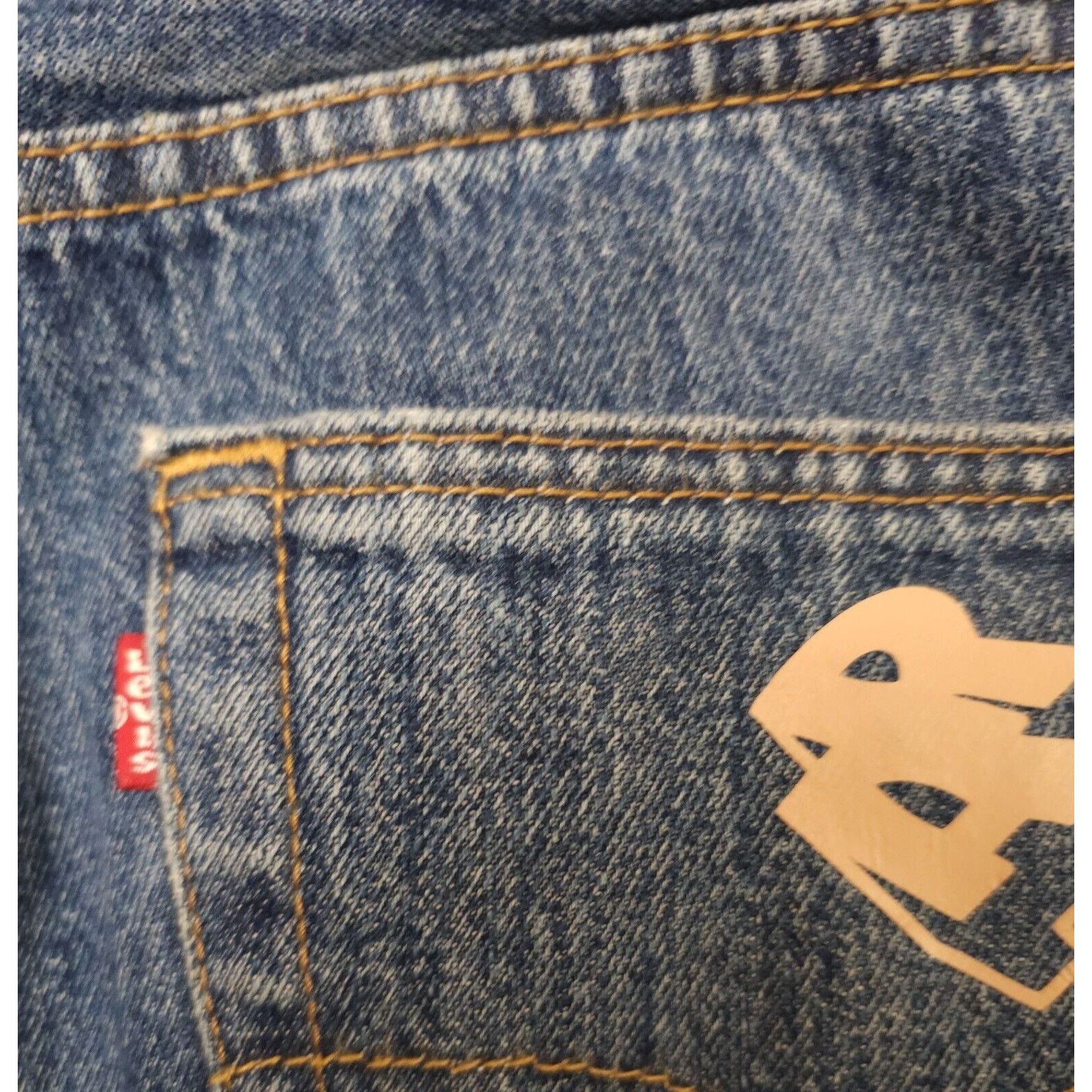 Levi's LEVI'S 501 Straight Leg Embroidered Denim Jeans Size 32×32 Size US 32 / EU 48 - 6 Thumbnail