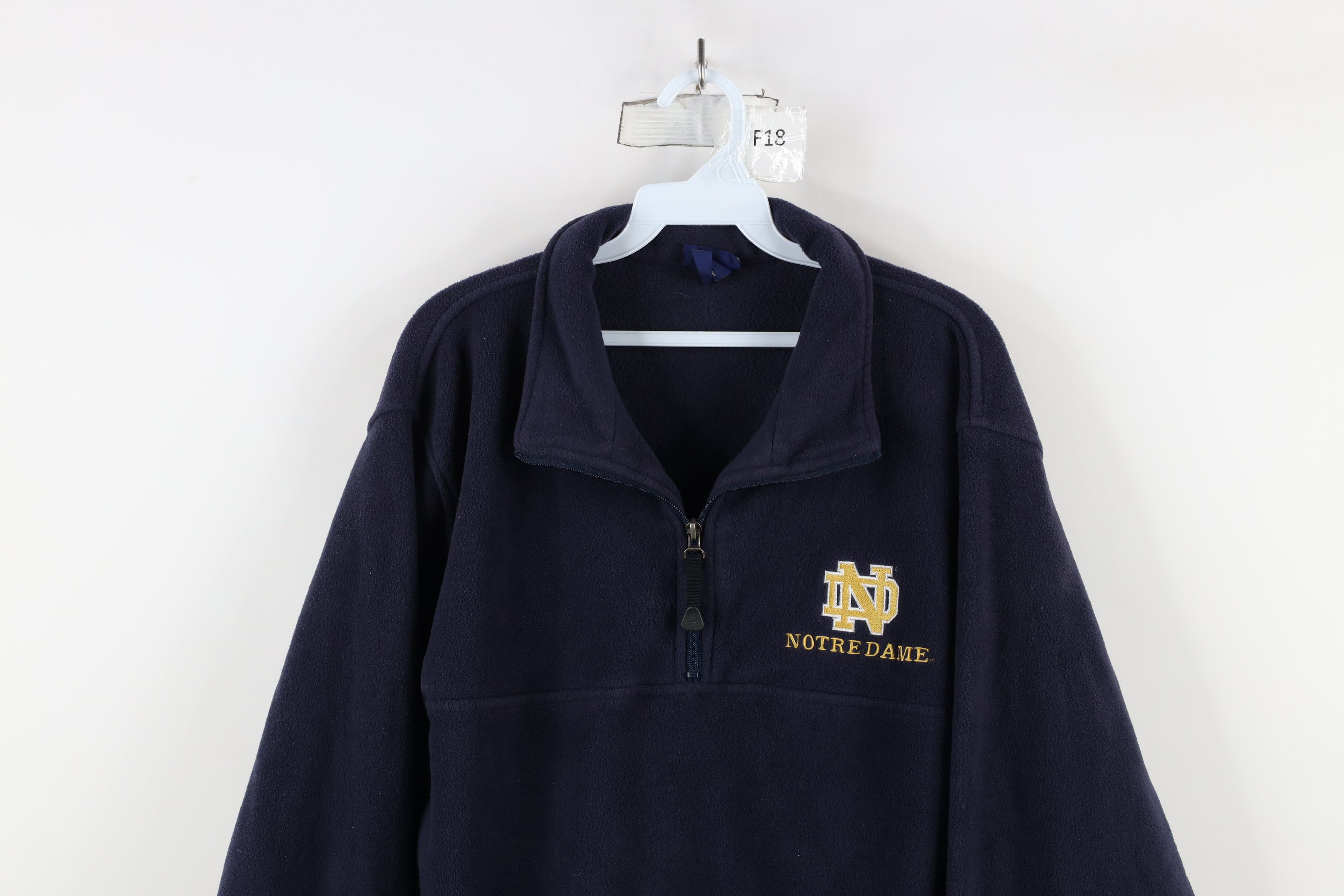 Vintage Vintage 90s Dame University Half Zip Fleece Pullover Sweater Size US XL / EU 56 / 4 - 2 Thumbnail