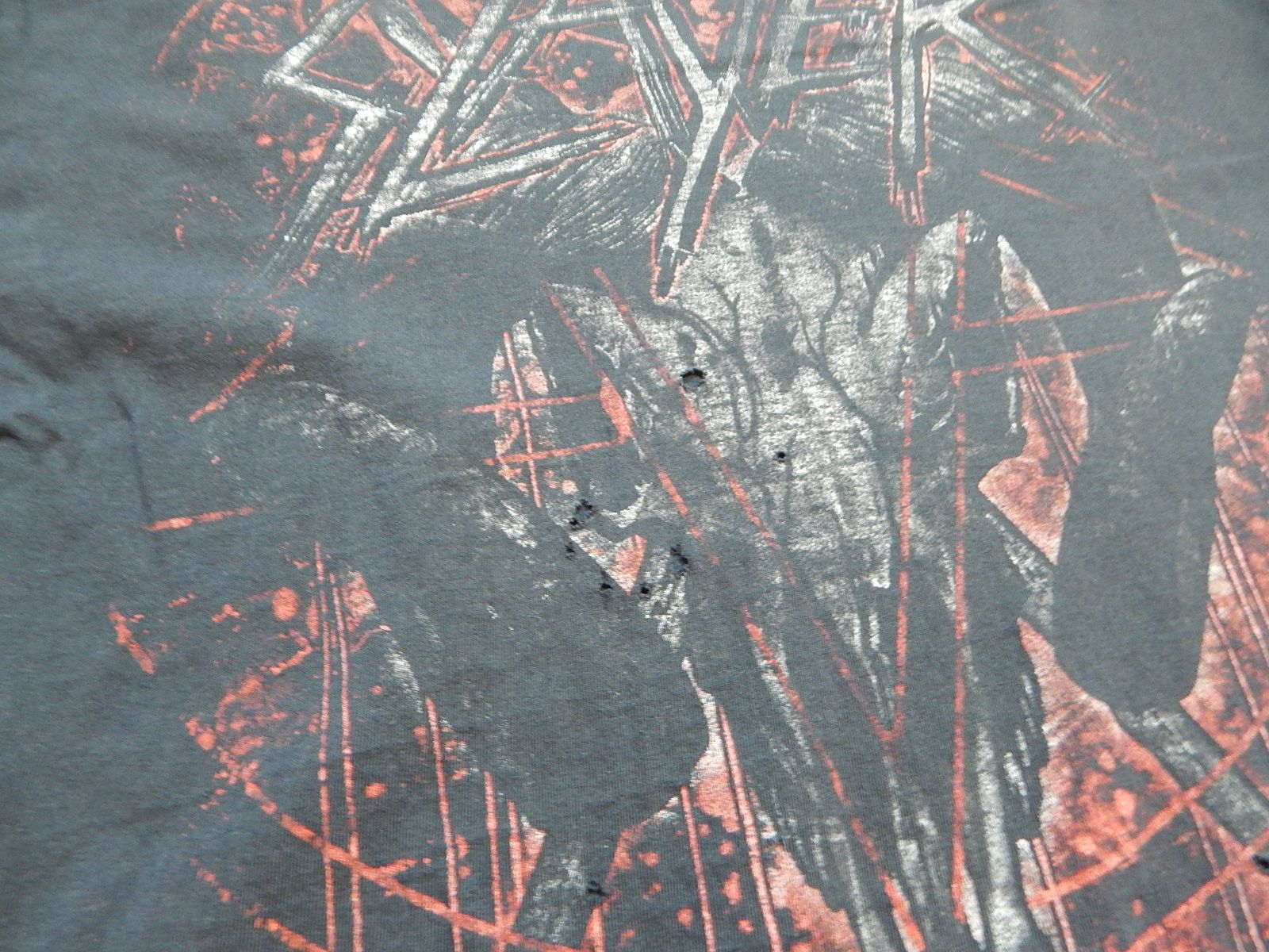 Band Tees × Expert Horror × Vintage vintage 00s y2k slayer trash metal band distressed tee Size US XL / EU 56 / 4 - 4 Thumbnail