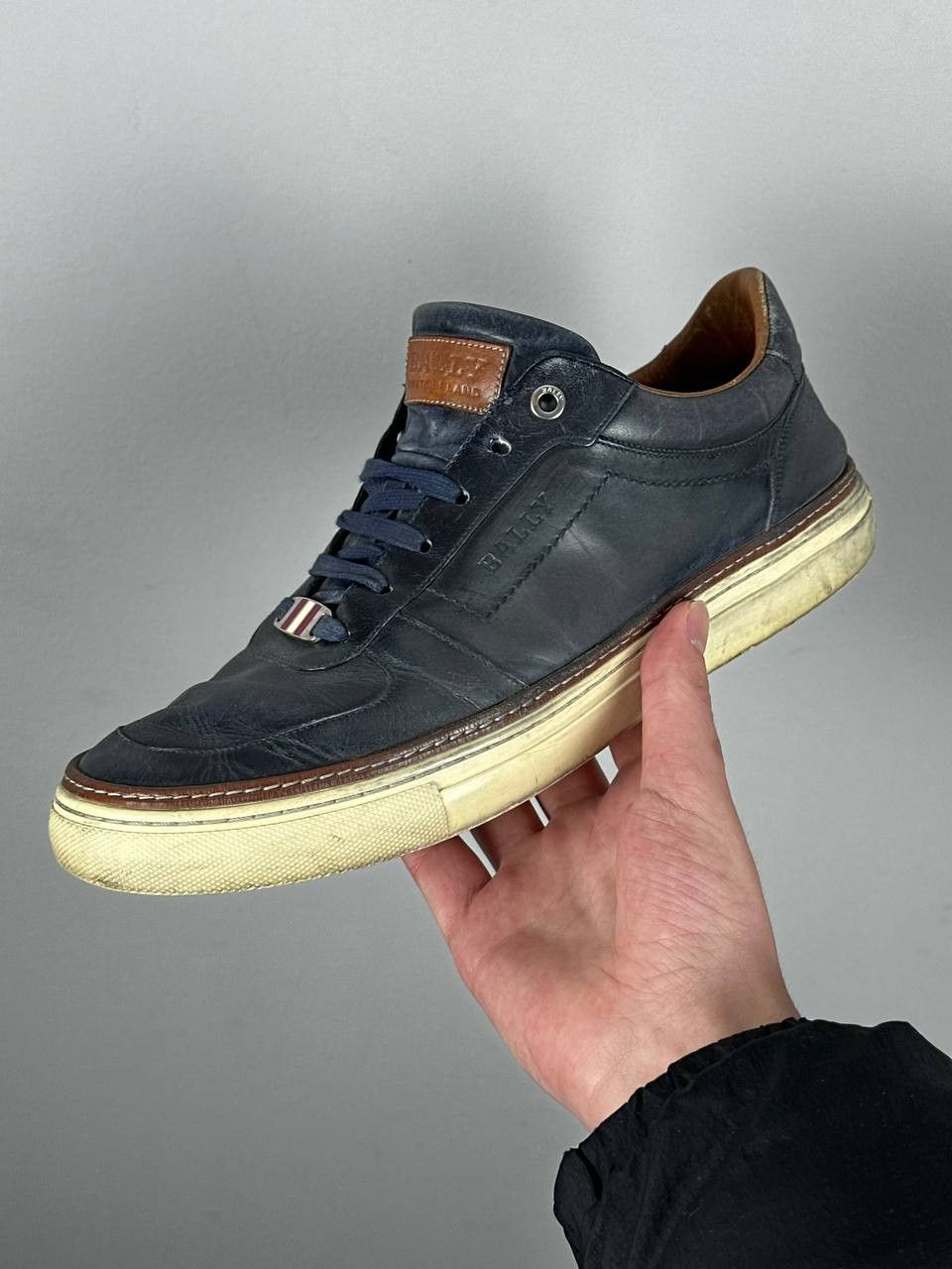 Bally BALLY Blue Leather Sneakers Men’s Shoes Size US 9 Size US 9 / EU 42 - 1 Thumbnail