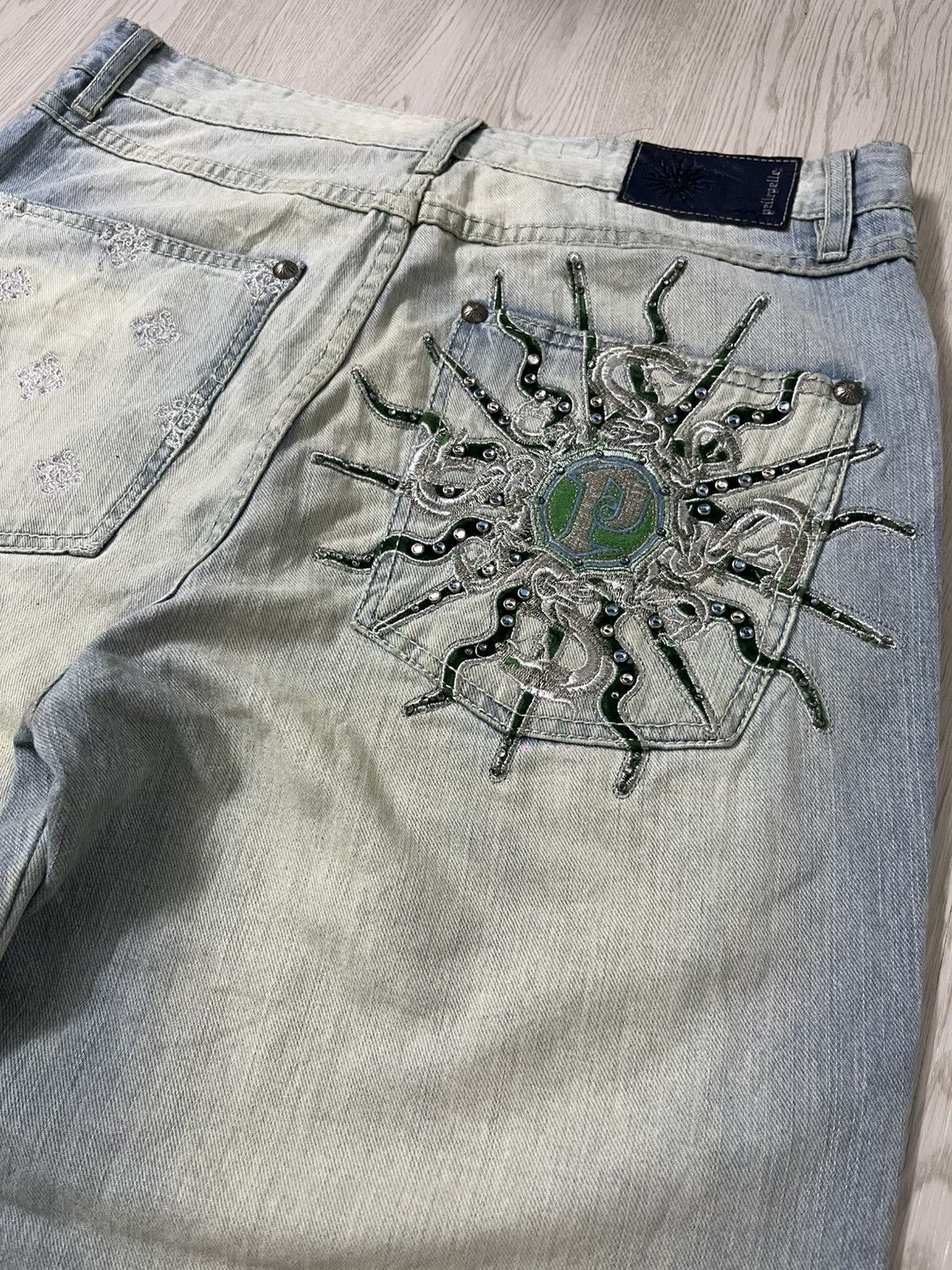 Pelle Pelle Vintage Y2k Pelle Pelle Dragon Embroidery Baggy Jeans Size US 36 / EU 52 - 2 Thumbnail