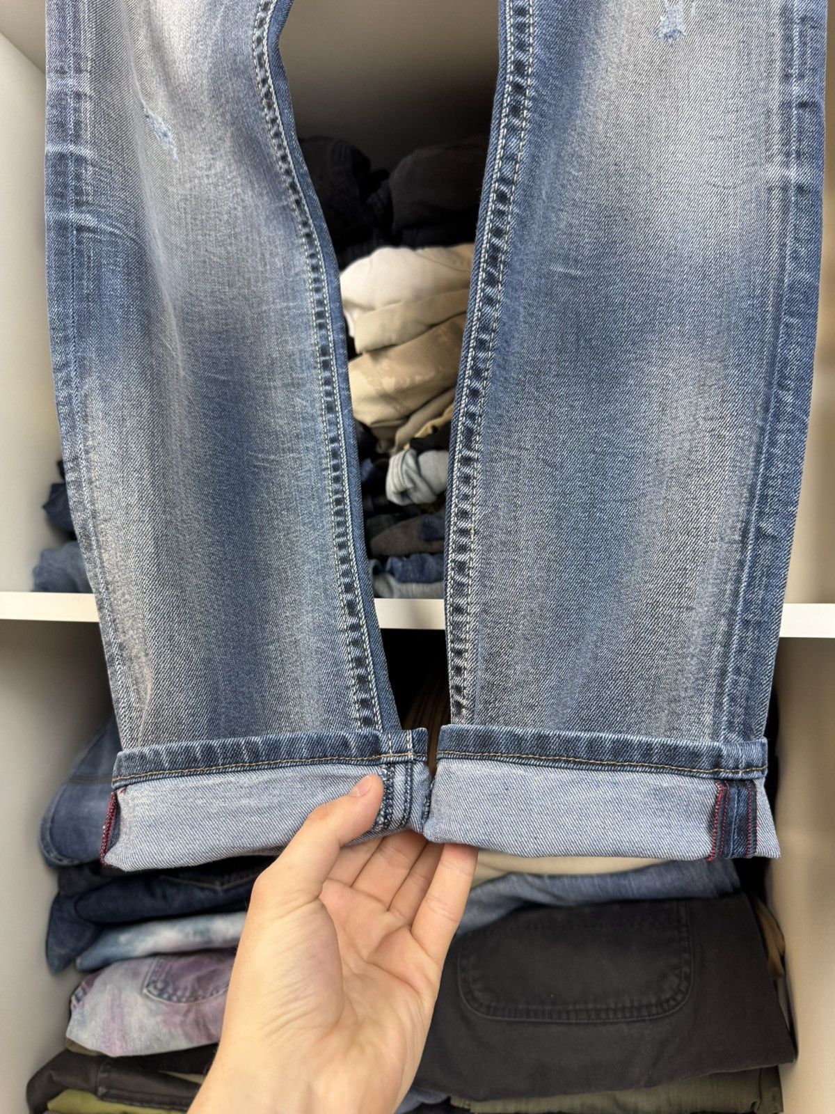 Diesel Diesel Thommer Slim-Skinny Distressed Denim Jeans Size US 31 - 14 Thumbnail