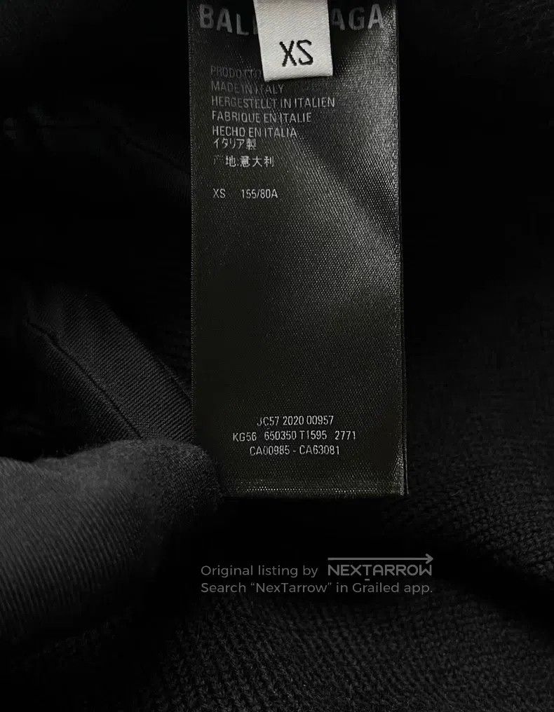 Balenciaga Balenciaga Black seven-language knitted sweater Size US XS / EU 42 / 0 - 3 Thumbnail