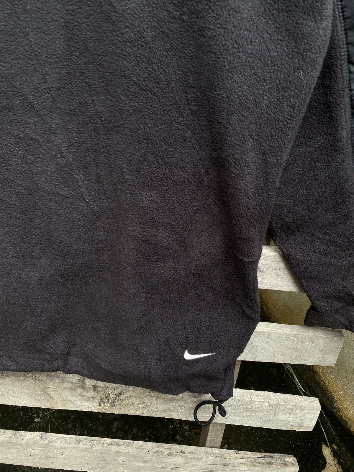 Nike ❗️Oversizes ❗️ Vintage 90s Nike Half Zip Black Fleece Hoodie Size US XXL / EU 58 / 5 - 6 Thumbnail