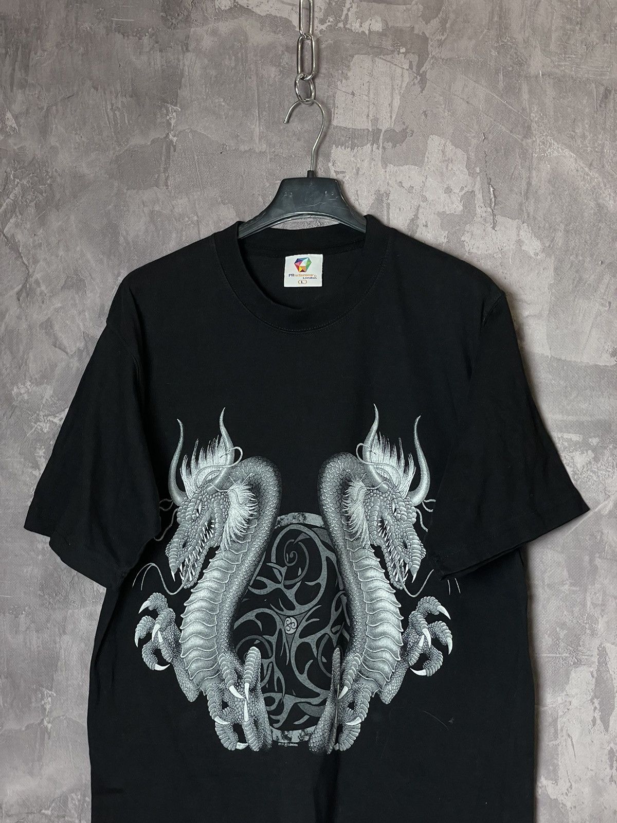 Vintage Distressed Y2K JNCO Style Grail Dragon T Shirt Big Print Size US L / EU 52-54 / 3 - 2 Thumbnail