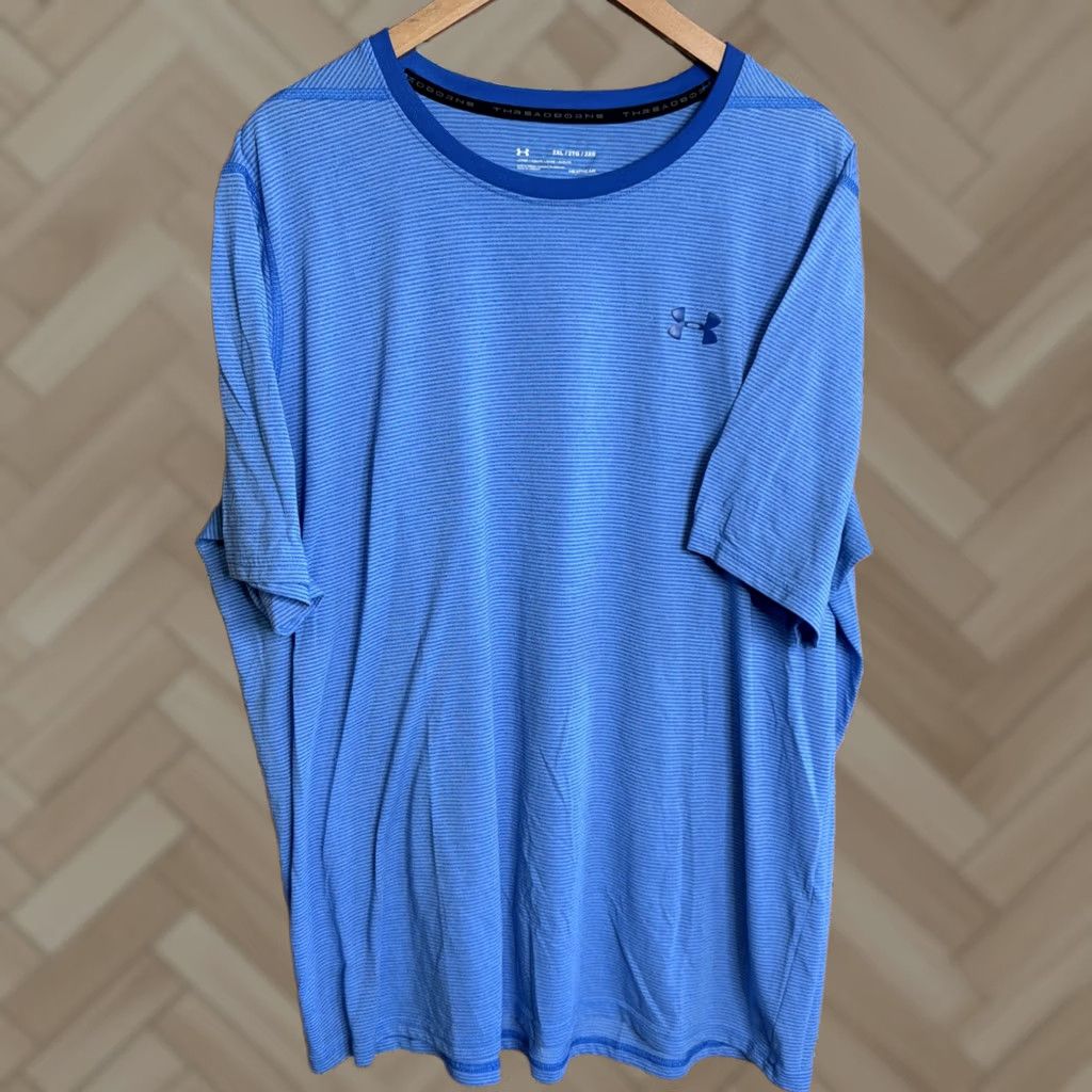 Under Armour Under Armour Shirt Mens XL Blue HeatGear Short Sleeve Tee Size US XL / EU 56 / 4 - 1 Thumbnail