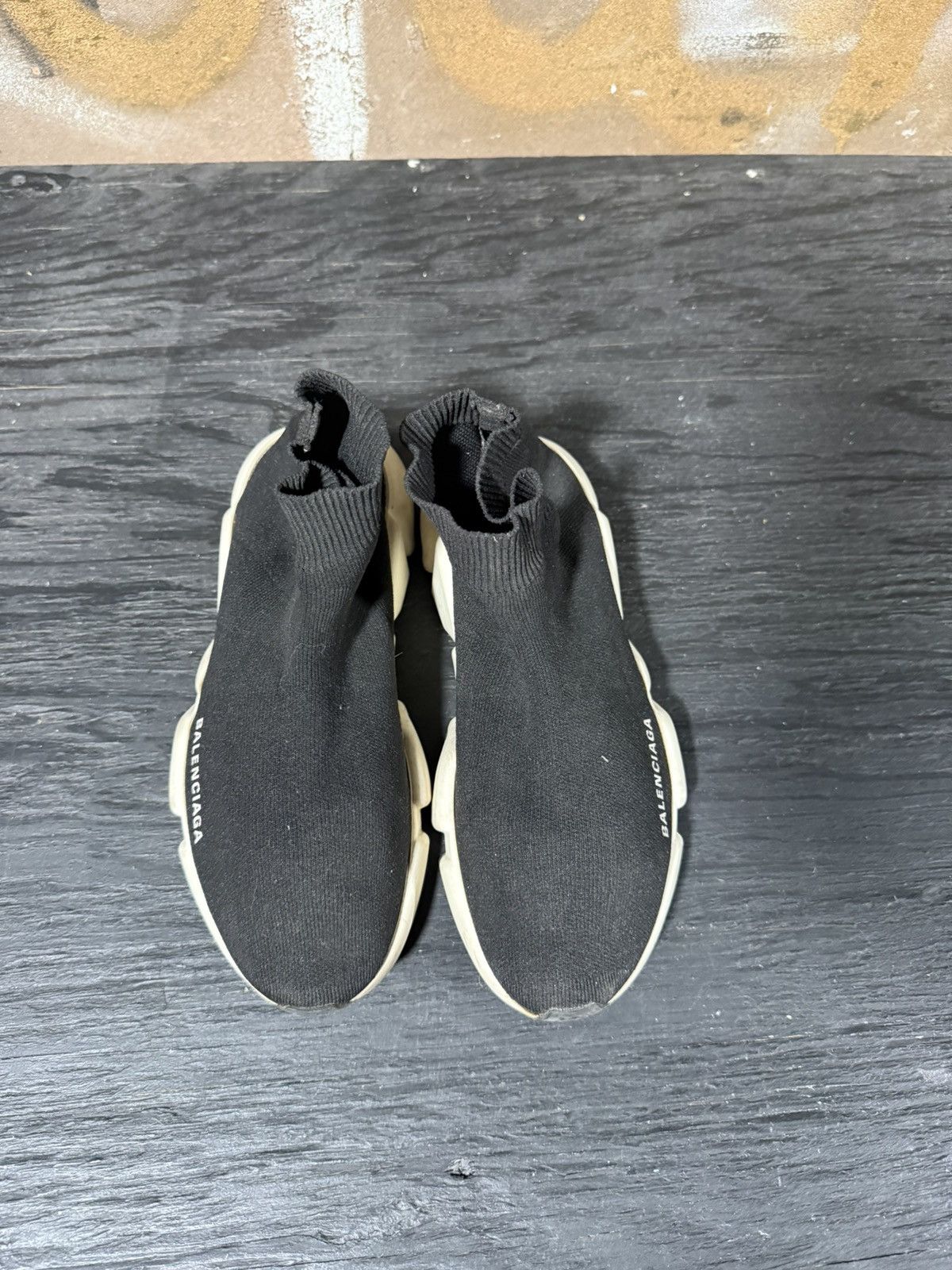 Balenciaga Balenciaga Speed Trainer Black Knit Fabric Slip On Womens 8 Size US 8 / IT 38 - 6 Thumbnail