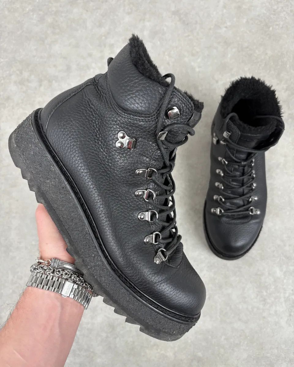 Emporio Armani Emporio Armani Black Hiking Leather Boots Size US 9.5 / EU 42-43 - 1 Thumbnail