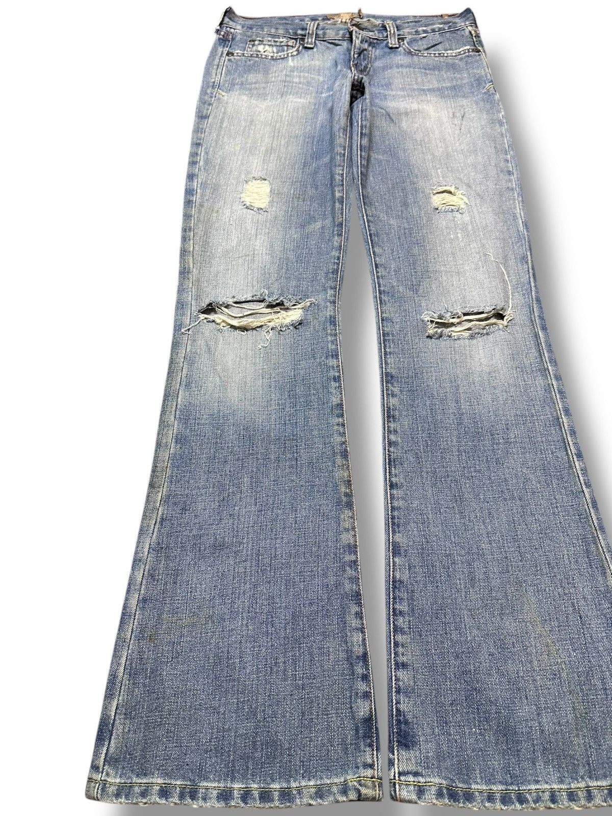 Abercrombie & Fitch Vintage Abercrombie&Fitch Flare Grunge Distressed Denim Size US 29 - 3 Thumbnail