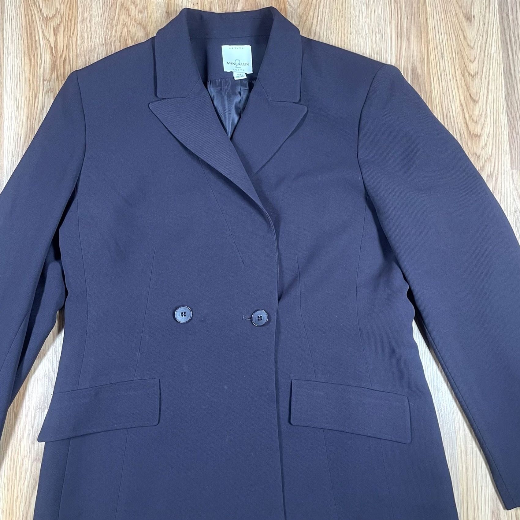 Anne Klein Anne Klein Petite Black Blazer Jacket Lined Business Wear Womens Size 10P Size L / US 10 / IT 46 - 2 Thumbnail