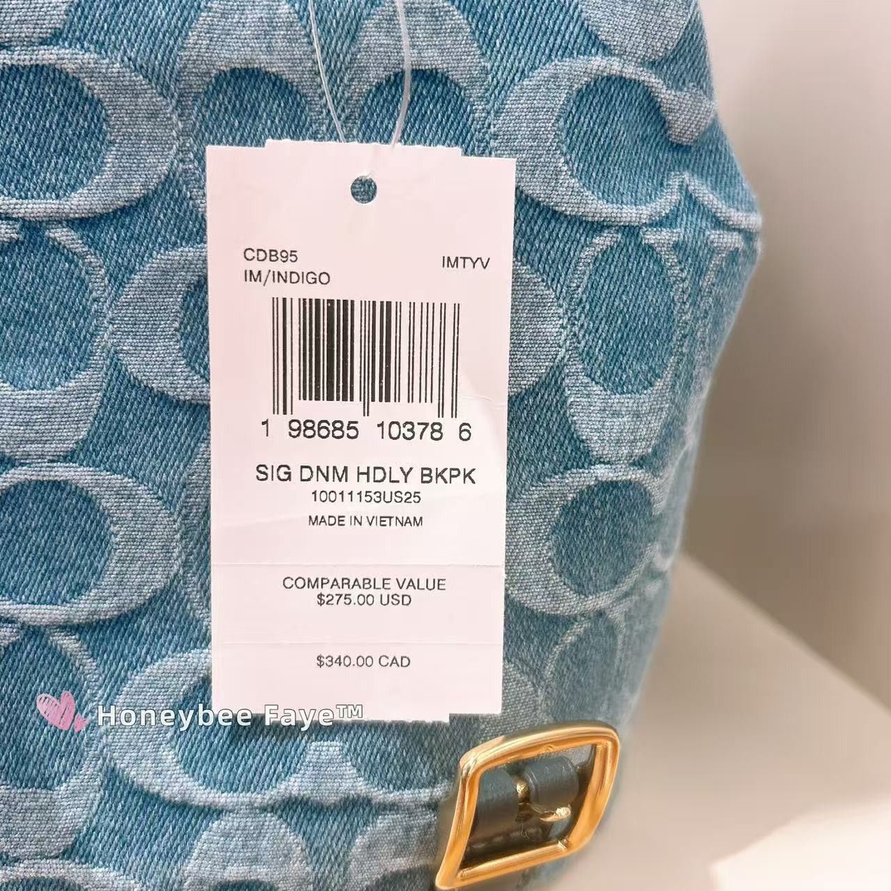 Coach Hadley Backpack In Signature Denim denim CDB95 Size ONE SIZE - 5 Thumbnail