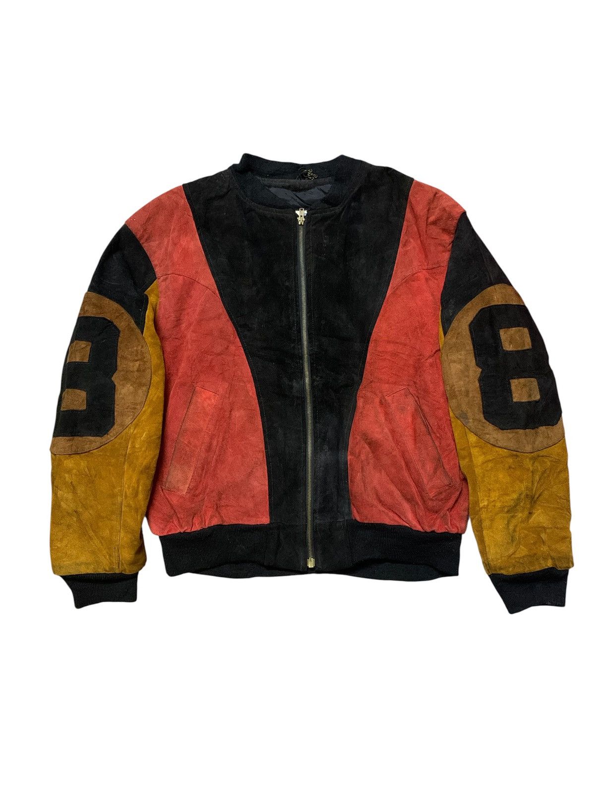 Leather Vintage Eight Ball Leather Suede Dirty Made in England Size US L / EU 52-54 / 3 - 2 Thumbnail