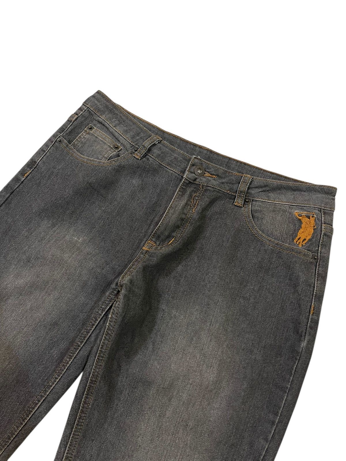 Polo Ralph Lauren POLO Straight Fit Jeans Embroidered Pocket Logo Denim Size US 31 - 2 Thumbnail