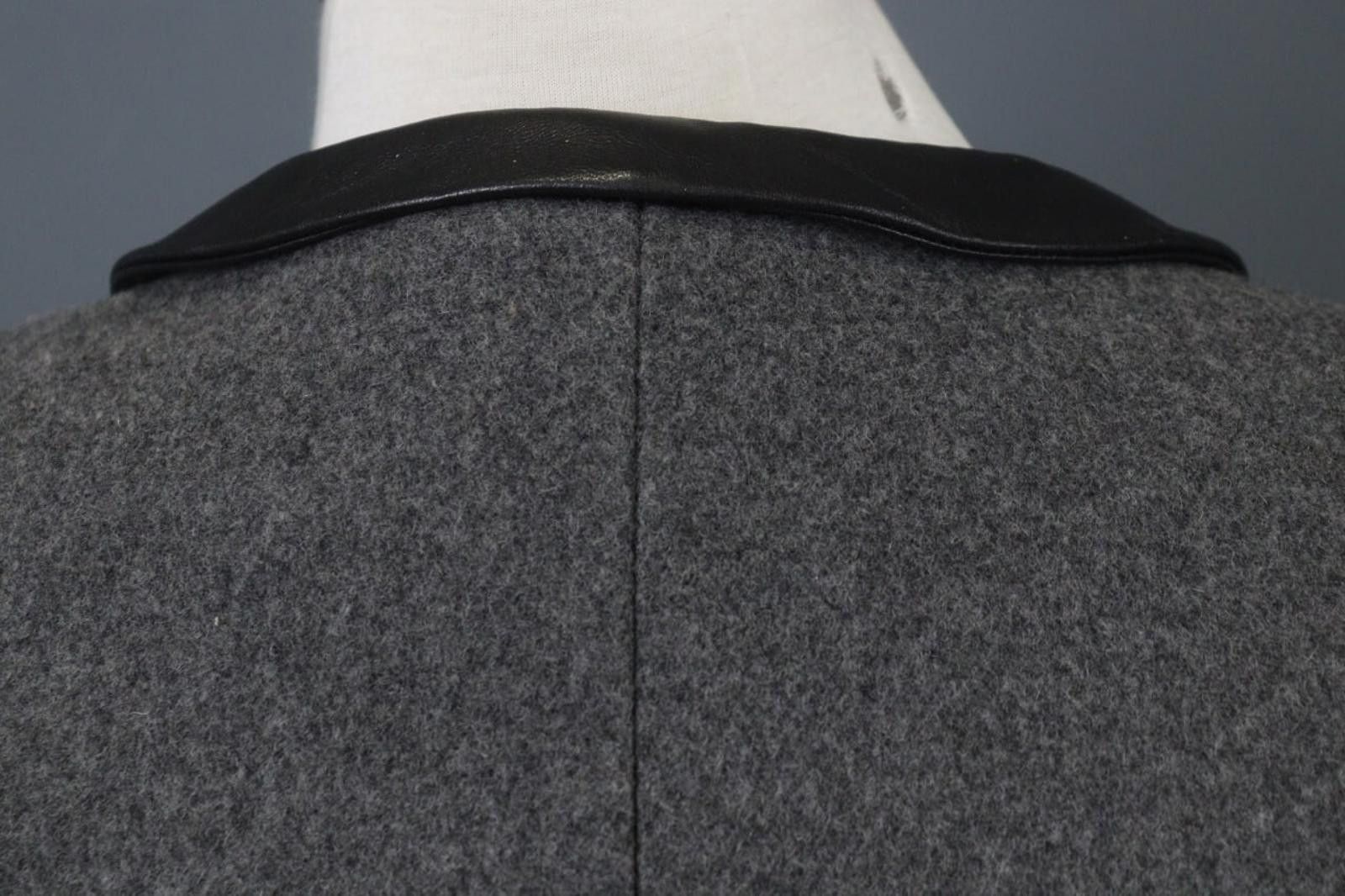Designer Claudie Pierlot Gray Wool Cashmere Collar Basic Coat Size 38 Size M / US 6-8 / IT 42-44 - 11 Thumbnail