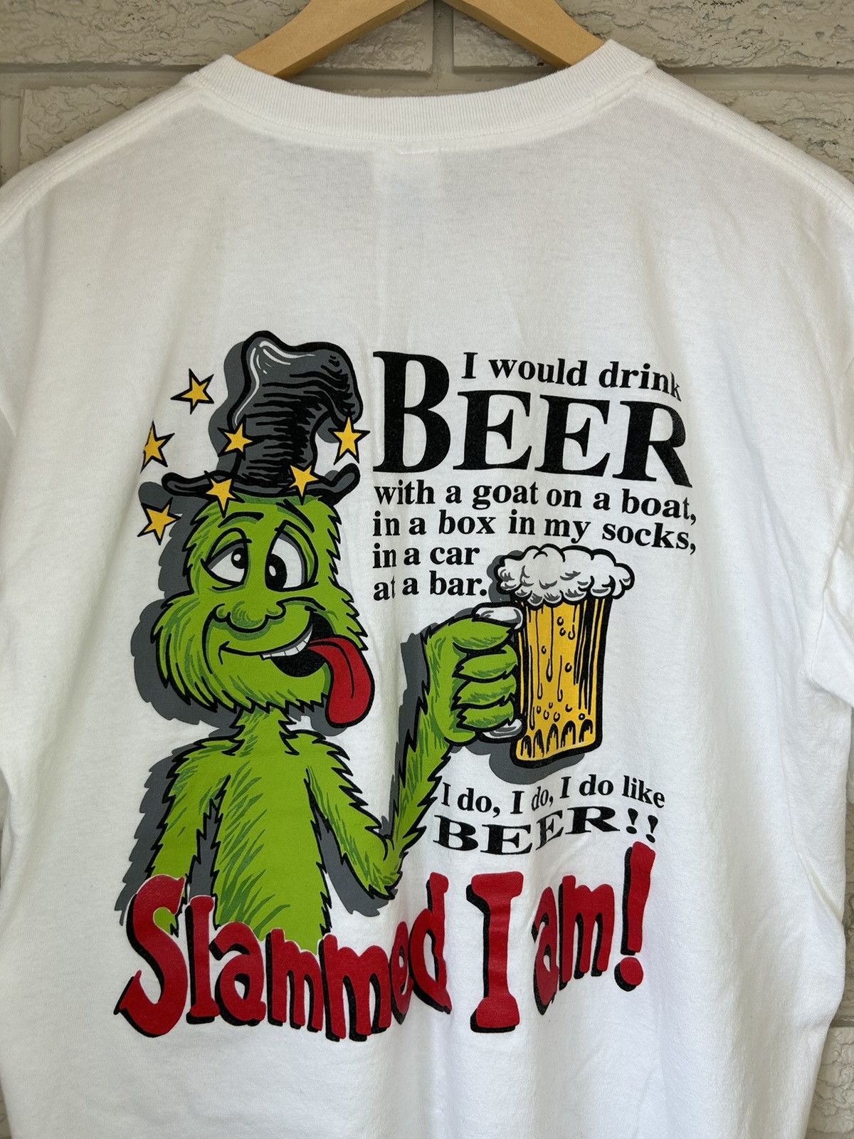 Vintage Vintage Dr Seuss Beer Parody Slammed I Am T Shirt Size US L / EU 52-54 / 3 - 2 Thumbnail