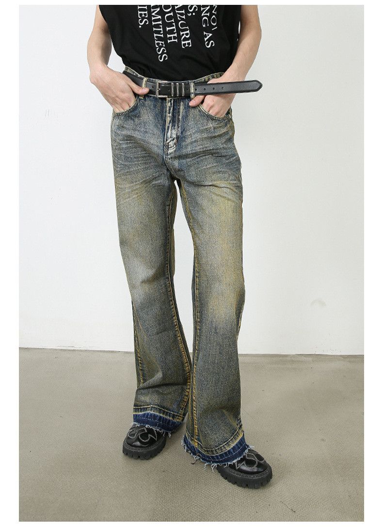 Japanese Brand × Vintage Japanese retro loose straight flared jeans Size US 32 / EU 48 - 3 Thumbnail