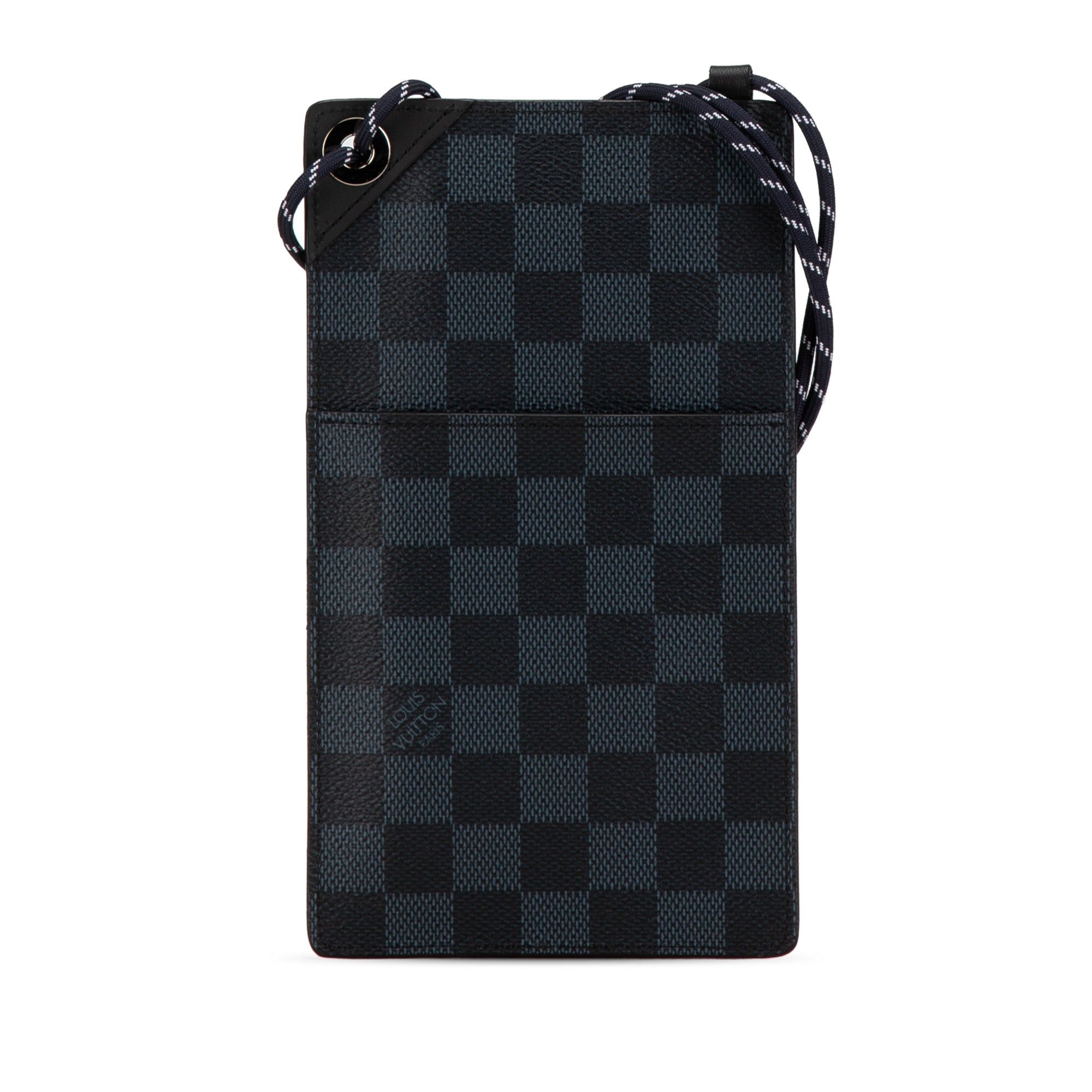 Louis Vuitton Louis Vuitton Damier Cobalt Americas Cup Regatta Phone Holder Crossbody Blue Size ONE SIZE - 1 Thumbnail