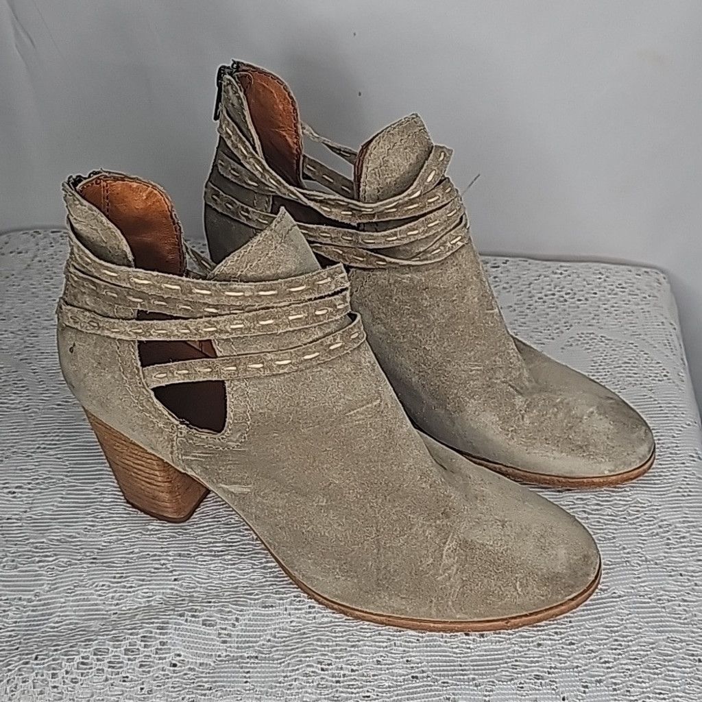 Frye Frye Naomi soft oiled suede block heel ankle boots bootie 11 Size US 11 / IT 41 - 2 Thumbnail