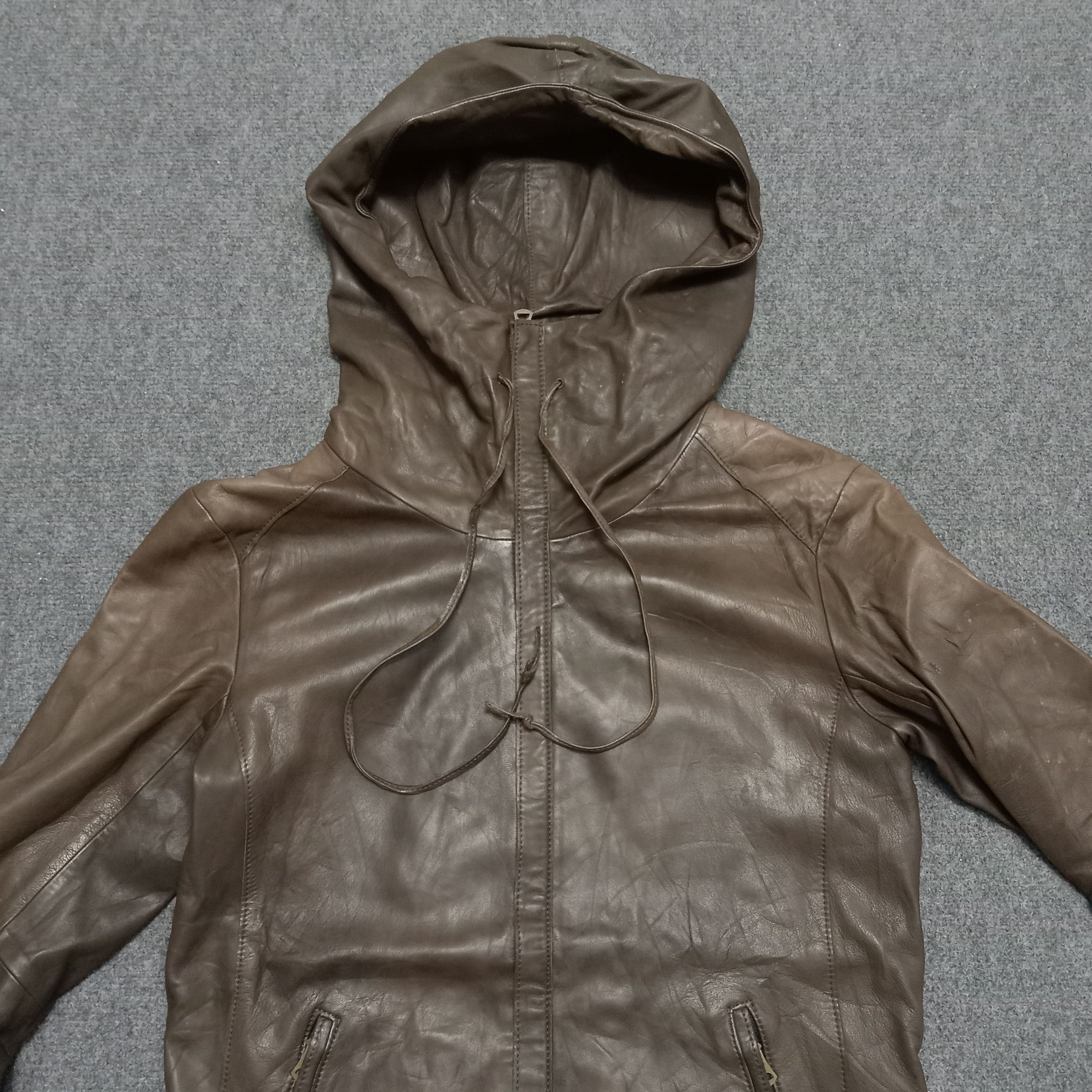 Ciaopanic × Vintage Vintage 90’s CIAOPANIC Skinny Leather Jacket With Hoodie Size US S / EU 44-46 / 1 - 2 Thumbnail
