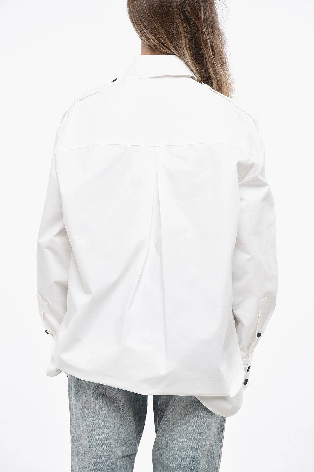KHAITE og1mm0426 Cotton Shirt in White Size XS / US 0-2 / IT 36-38 - 2 Thumbnail