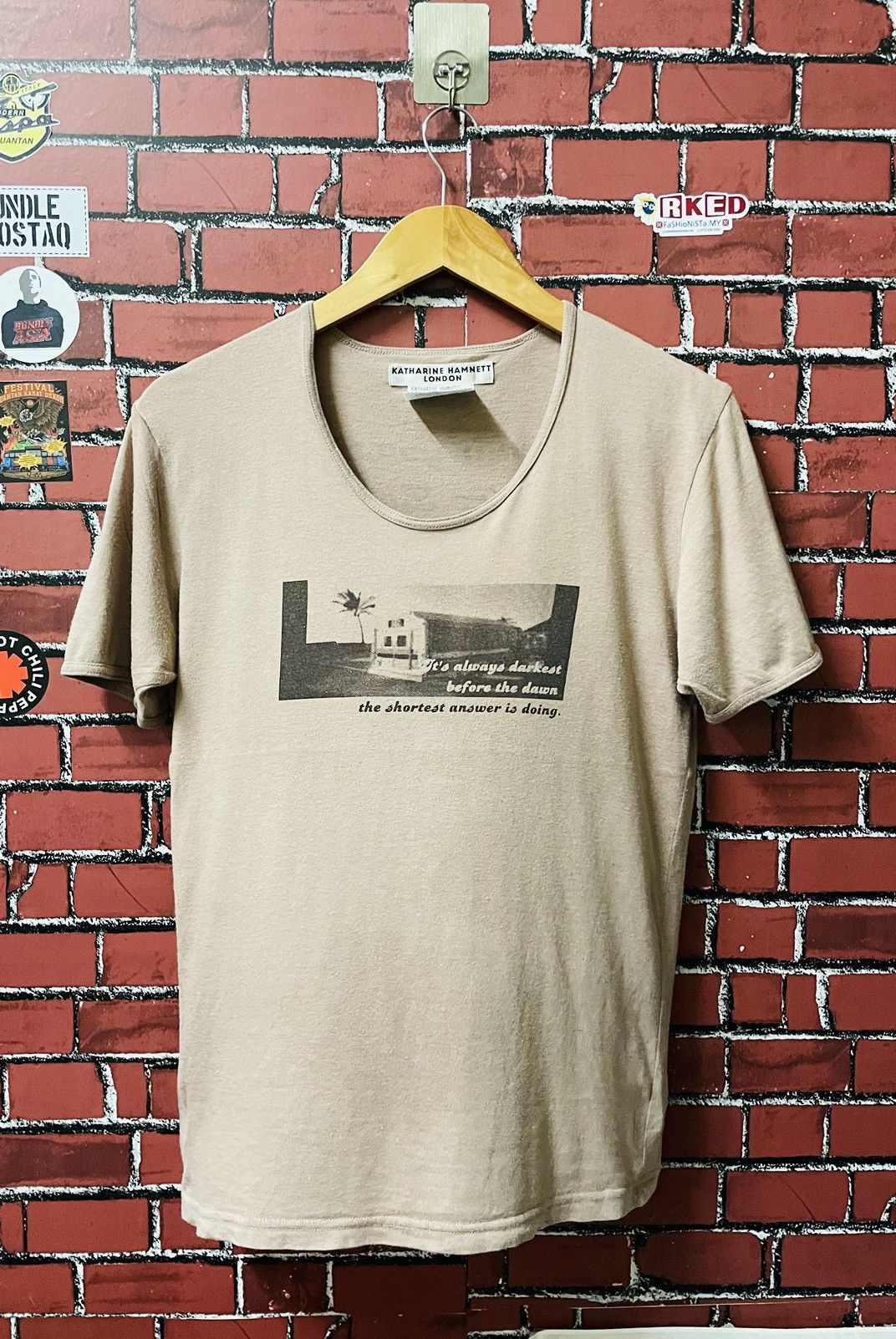 Designer × Japanese Brand × Katharine Hamnett London KATHARINE HAMNETT LONDON CUT & SEWN Size L / US 10 / IT 46 - 1 Thumbnail