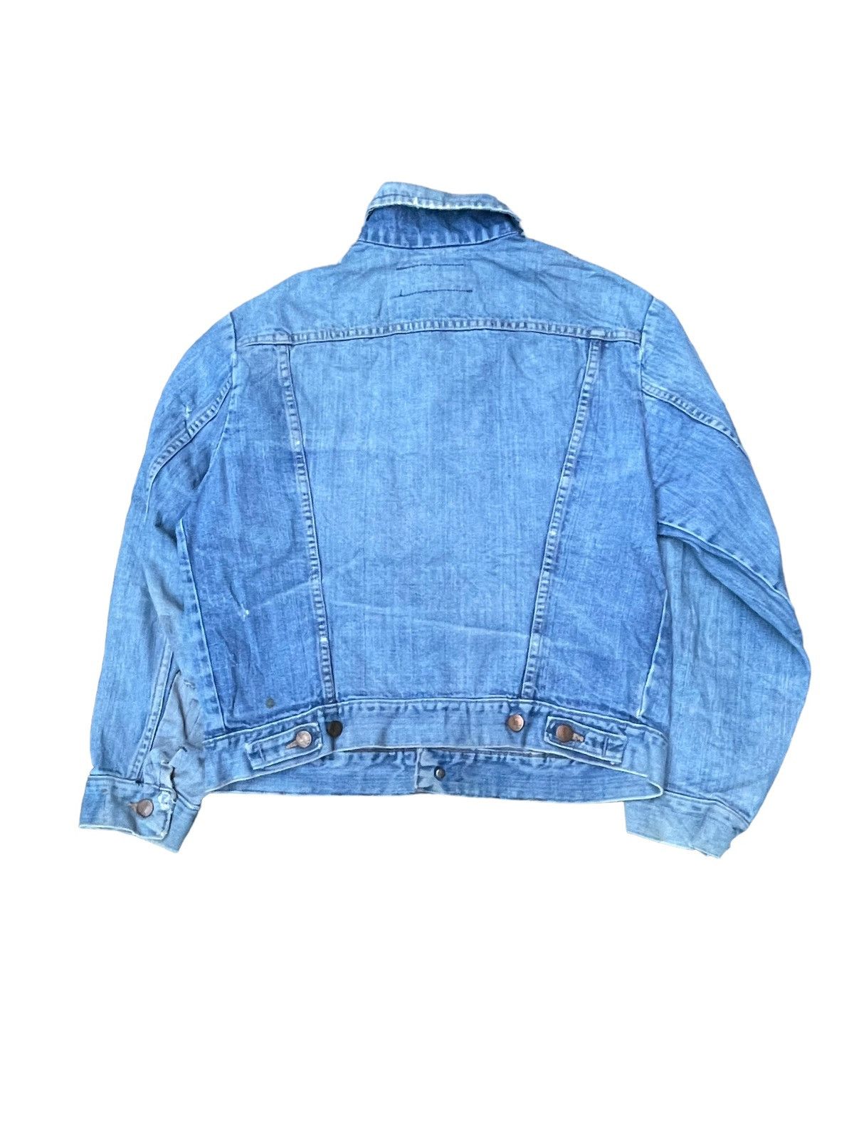 Vintage Vintage 70’s Wrangler Distresed Denim Jacket Size US L / EU 52-54 / 3 - 7 Thumbnail
