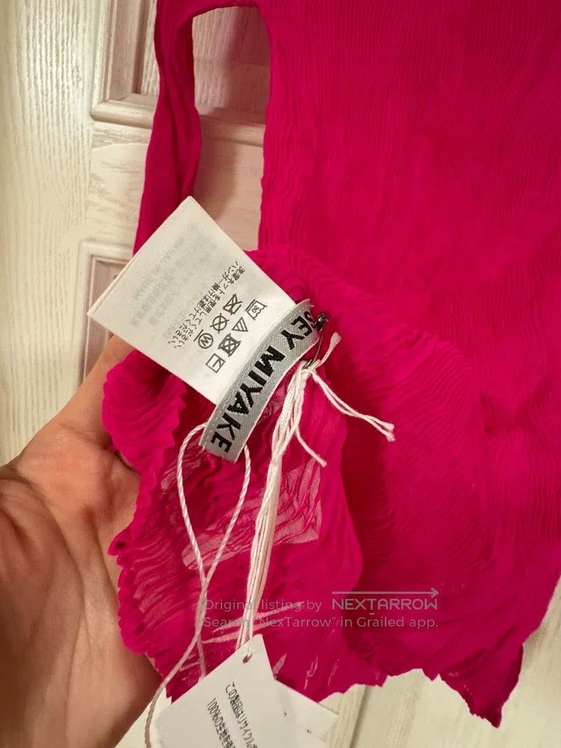 Issey Miyake Issey Miyake Magenta Semi-turtleneck Willow-patterned Top Size M / US 6-8 / IT 42-44 - 6 Thumbnail