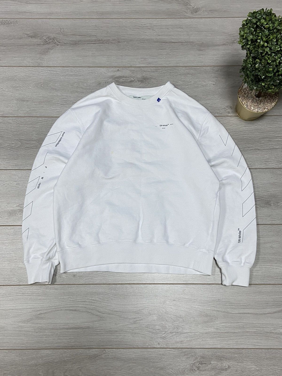 Off-White Off-White unfinished diagonal arrows sweatshirt Size US XL / EU 56 / 4 - 3 Thumbnail