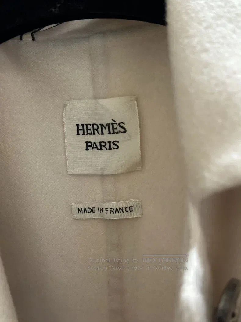 Hermes Hermes Long wool cashmere coat with leather patches Size XS / US 0-2 / IT 36-38 - 5 Thumbnail