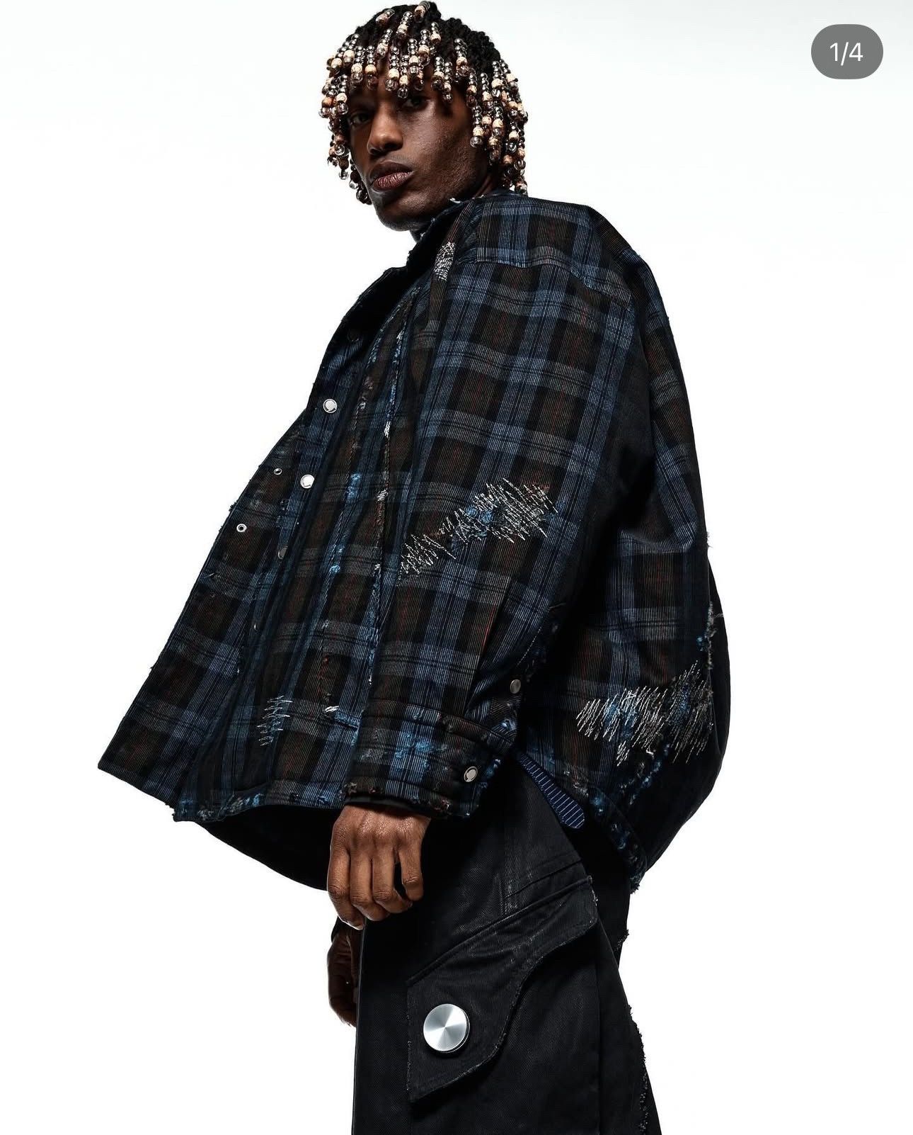 CMMAWEAR 1 of 10 C-Curl Distressed Padded Flannel Size US L / EU 52-54 / 3 - 1 Thumbnail