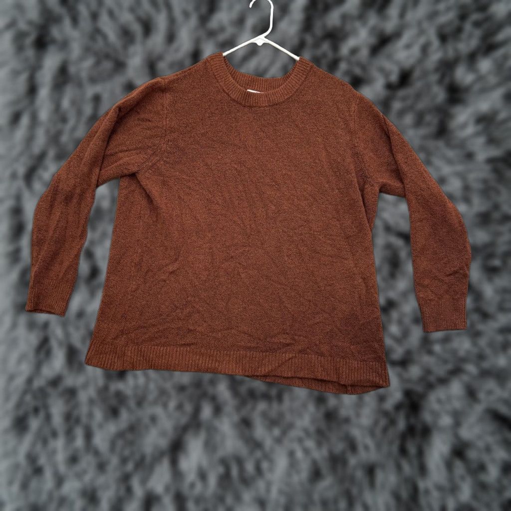Vintage Ava & Viv Sweater Womens 2X Plus Size Brown Pullover Crewneck Soft Knit Fall Top Size XXL / US 16-18 / IT 52-54 - 1 Thumbnail