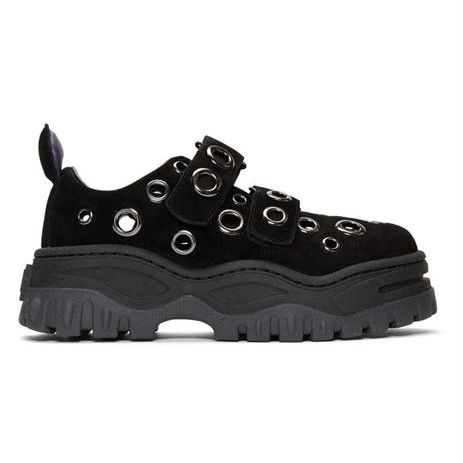 Eytys EYTYS BLACK SUEDE EYELET SNEAKERS Size US 10 / IT 40 - 1 Thumbnail