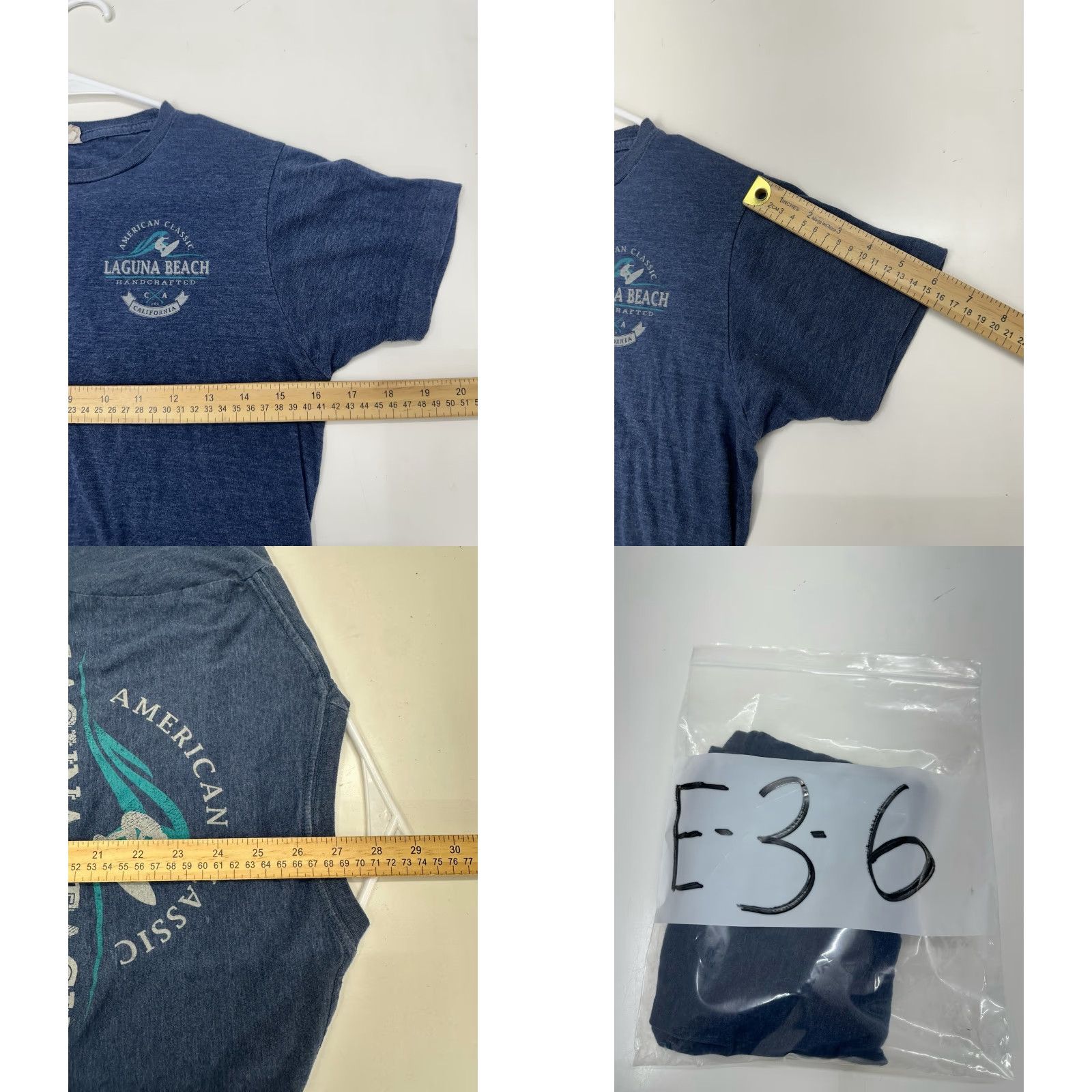 Vintage Smart Blanks T-Shirt Blue Laguna Beach Graphic Short Sleeve Women Small Regular Cotton Polyester Size M / US 6-8 / IT 42-44 - 8 Thumbnail