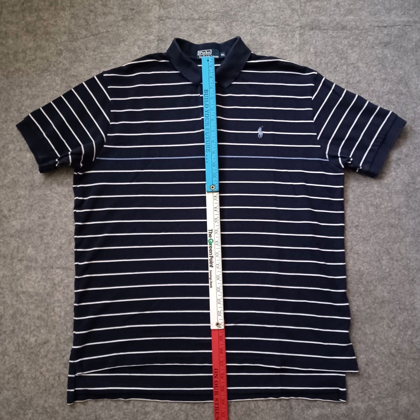 Polo Ralph Lauren VINTAGE Polo Ralph Lauren Shirt Men XL Blue White Stripe Pony Logo Short Sleeve Size US XL / EU 56 / 4 - 7 Thumbnail