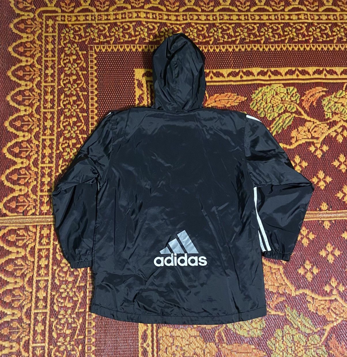 Adidas Vintage Adidas Hooded Windbreaker Jacket Size US L / EU 52-54 / 3 - 3 Thumbnail