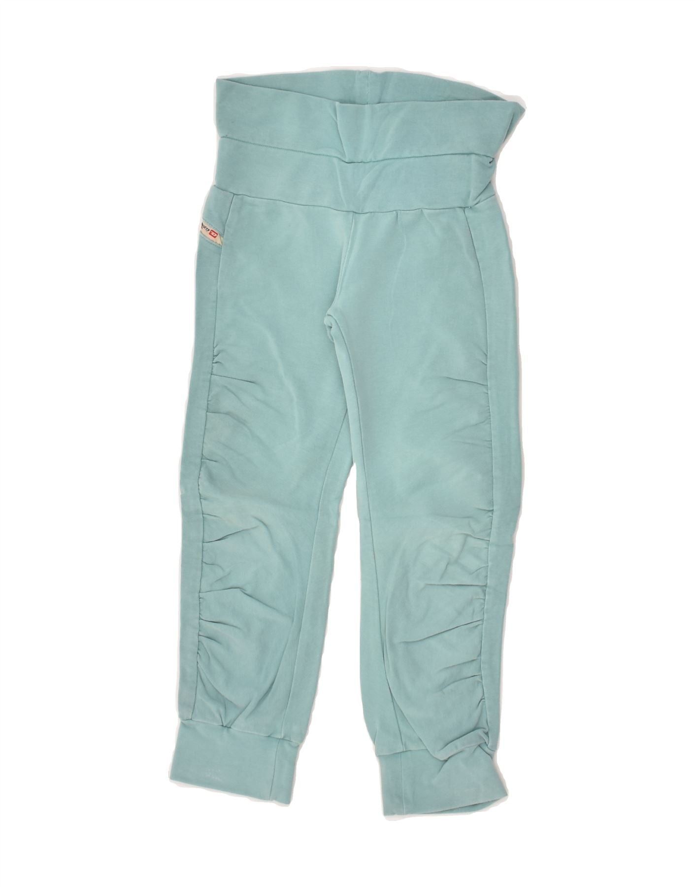 Diesel Girls Tracksuit Trousers Joggers 3-4 Years Turquoise Cotton Size 24" / US 00 / IT 34 - 1 Thumbnail
