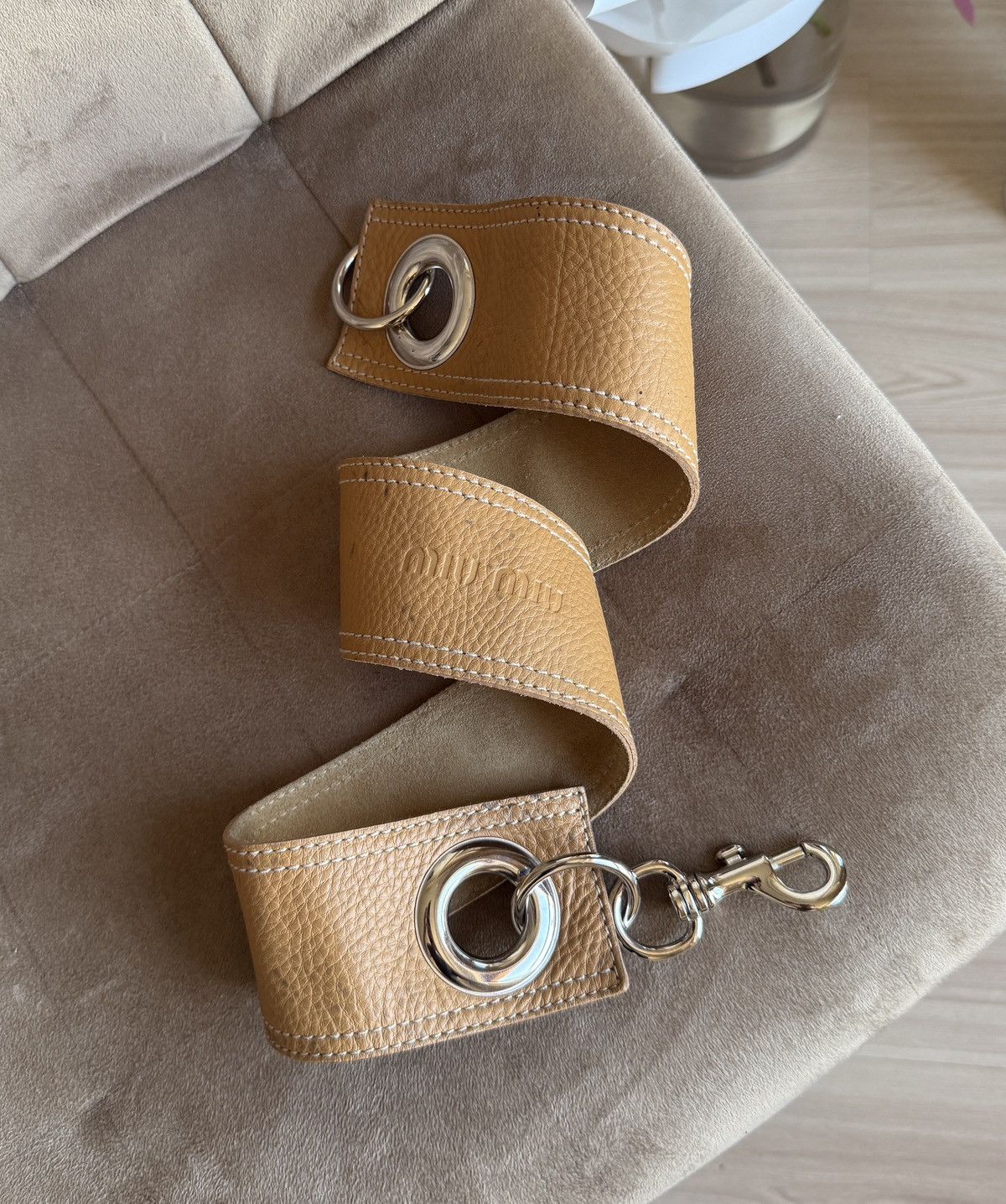 Miu Miu Archival Miu Miu Vintage Leather Waist Belt – Y2K Era Size ONE SIZE - 1 Thumbnail