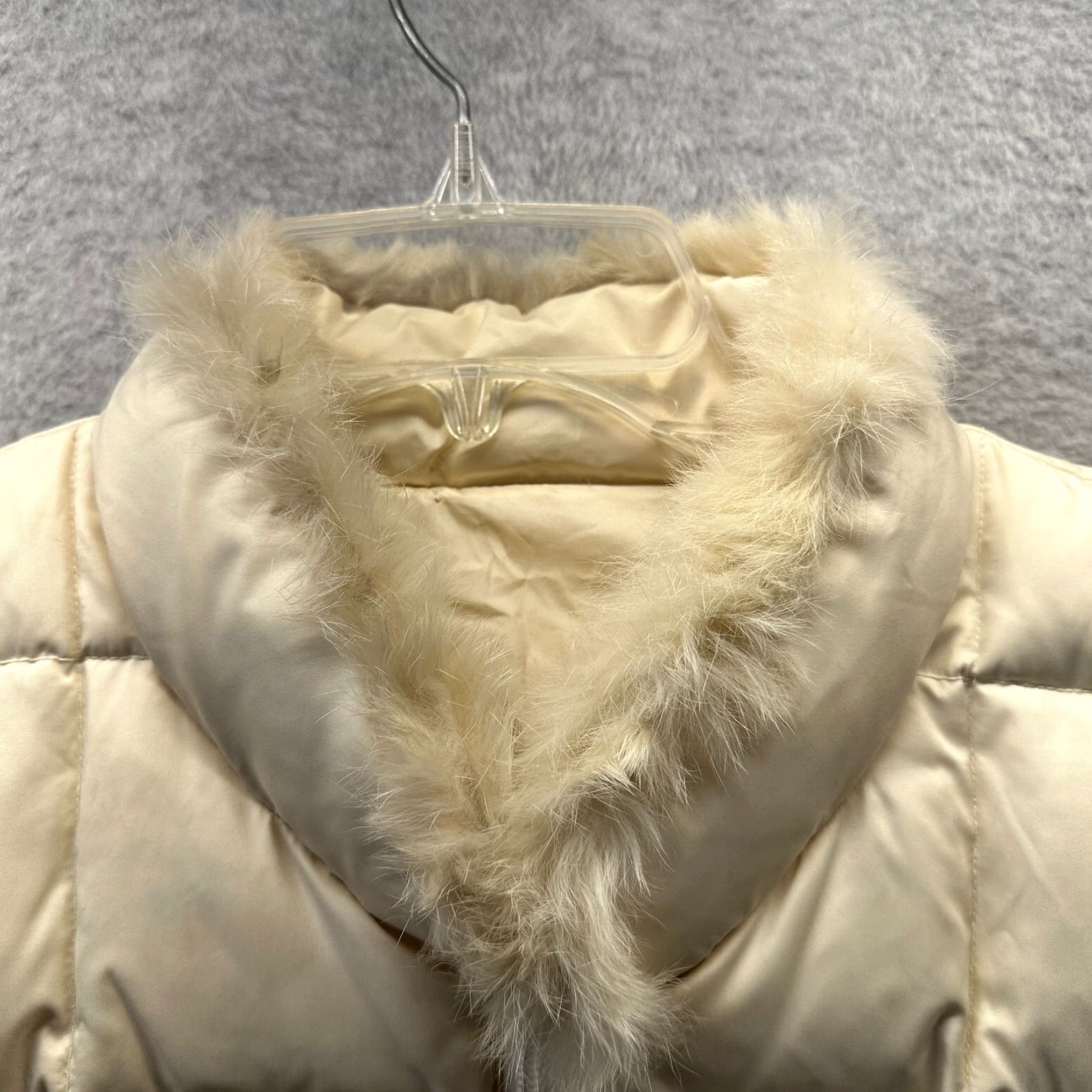 Vintage Montanaco Vest Womens XL Ivory Down Puffer Zip Sleeveless 80s 90s Fur Quilted Size XL / US 12-14 / IT 48-50 - 5 Thumbnail
