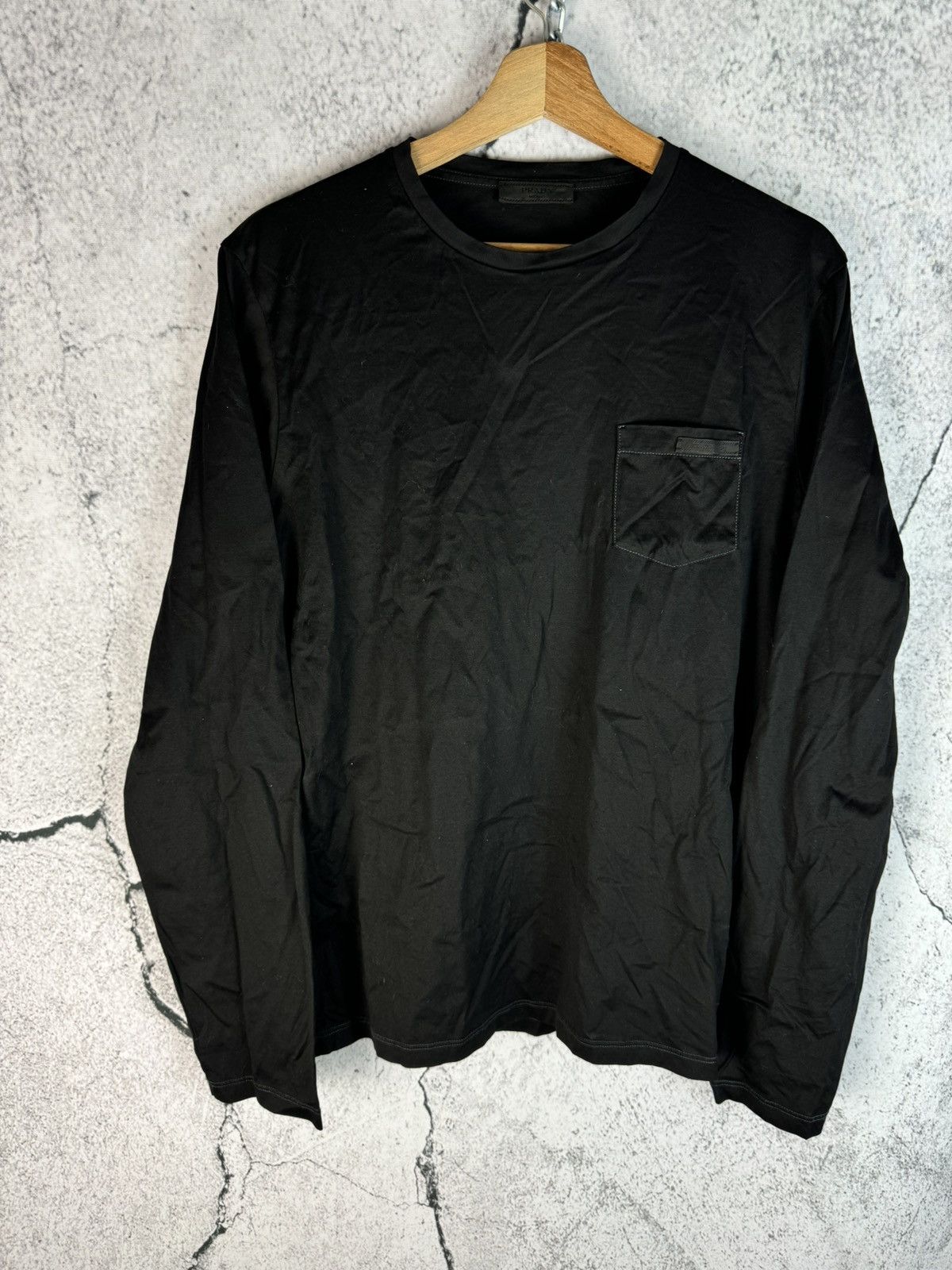 Prada Prada Shirt Long Sleeve Luxury Men Size M Black Size US M / EU 48-50 / 2 - 1 Thumbnail