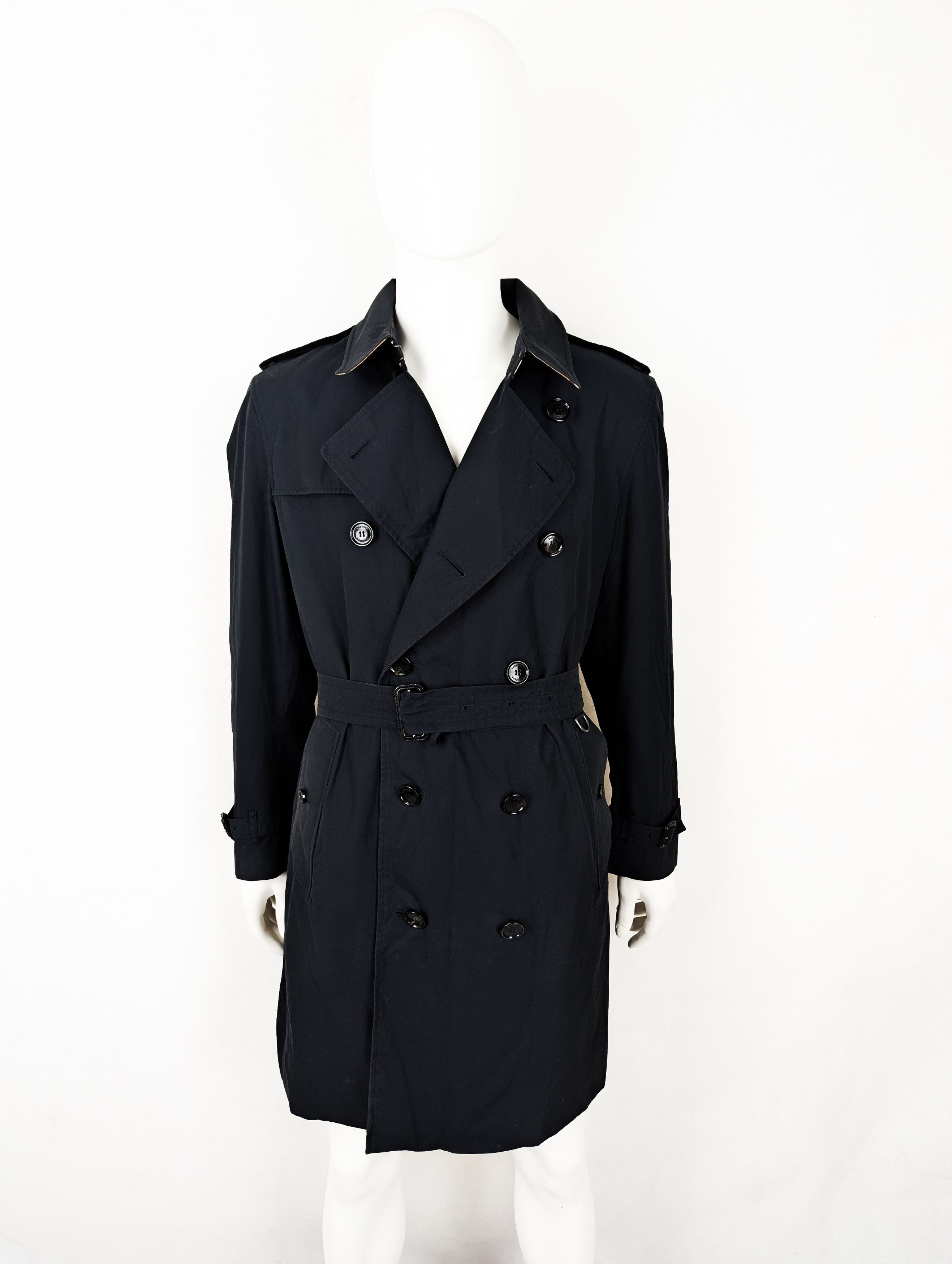 Burberry Burberry black nova check trench coat 54 L Size US L / EU 52-54 / 3 - 9 Thumbnail