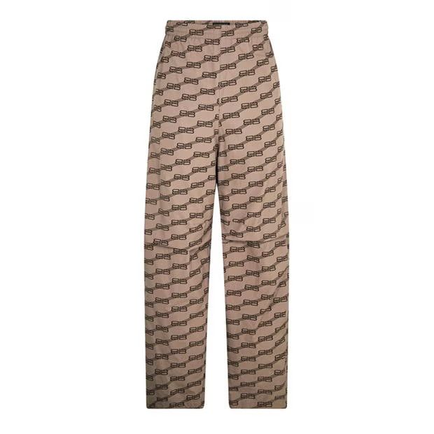 image of Balenciaga O1G2R1Mq0324 Mono Track Pant In Beige & Brown in Beige/Brown, Men's (Size 30)