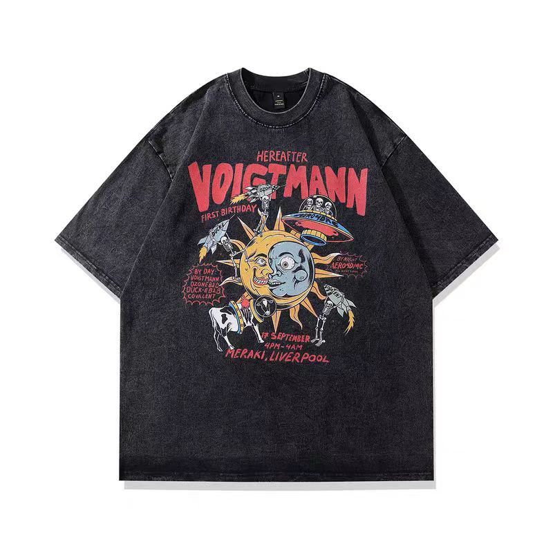 Japanese Brand × Vintage Street Vintage Hip Hop Printed Washed Short Sleeve T-Shirt Size US M / EU 48-50 / 2 - 1 Thumbnail
